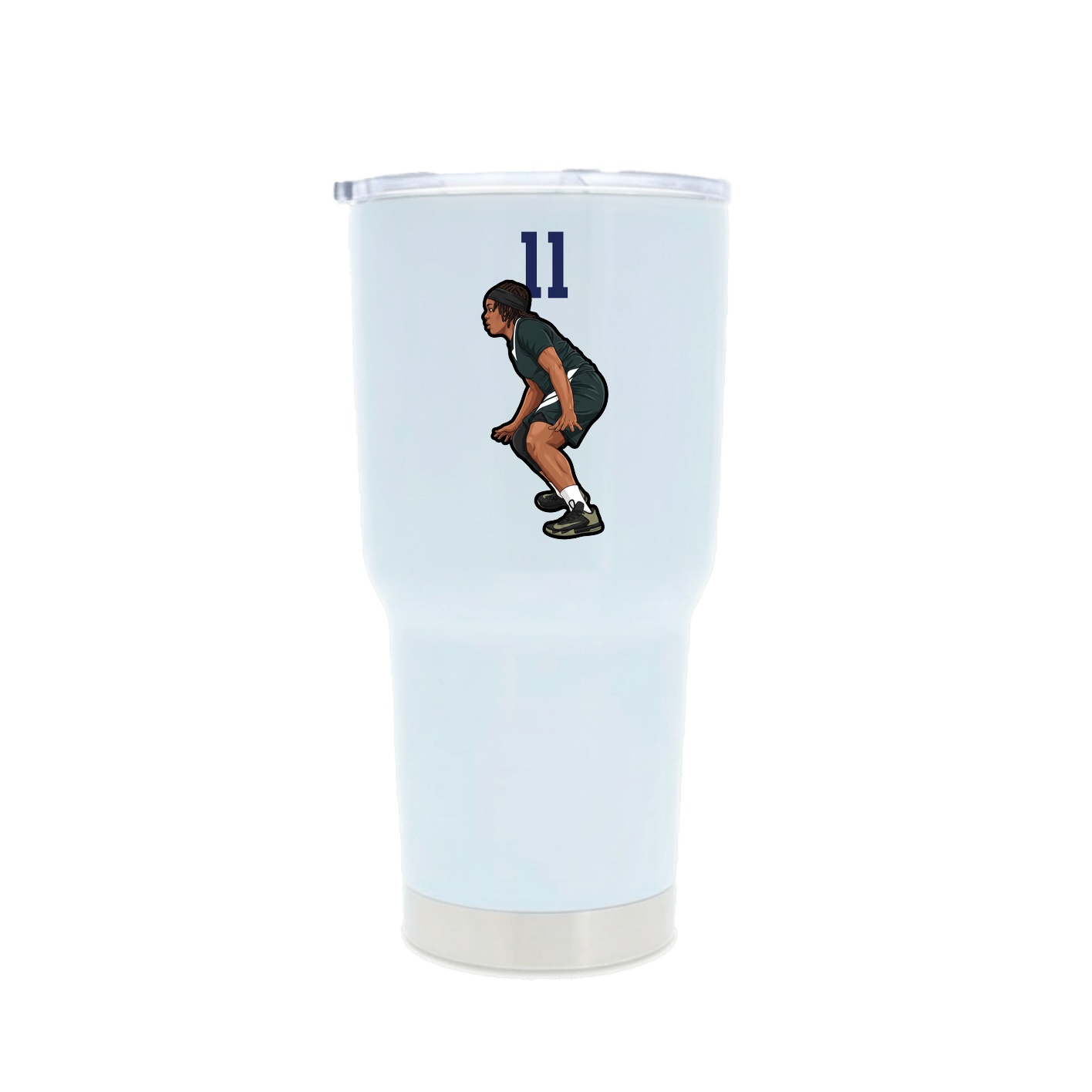 30oz Stainless Steel Tumbler — Number Top in White
