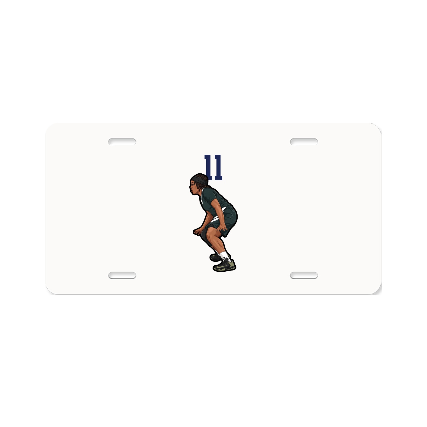 License Plate — Number Top in Classic