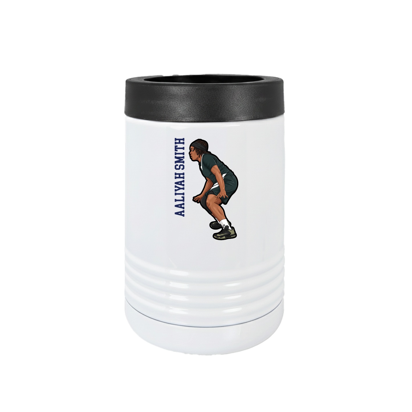 Beverage Holder — Name Vertical in White