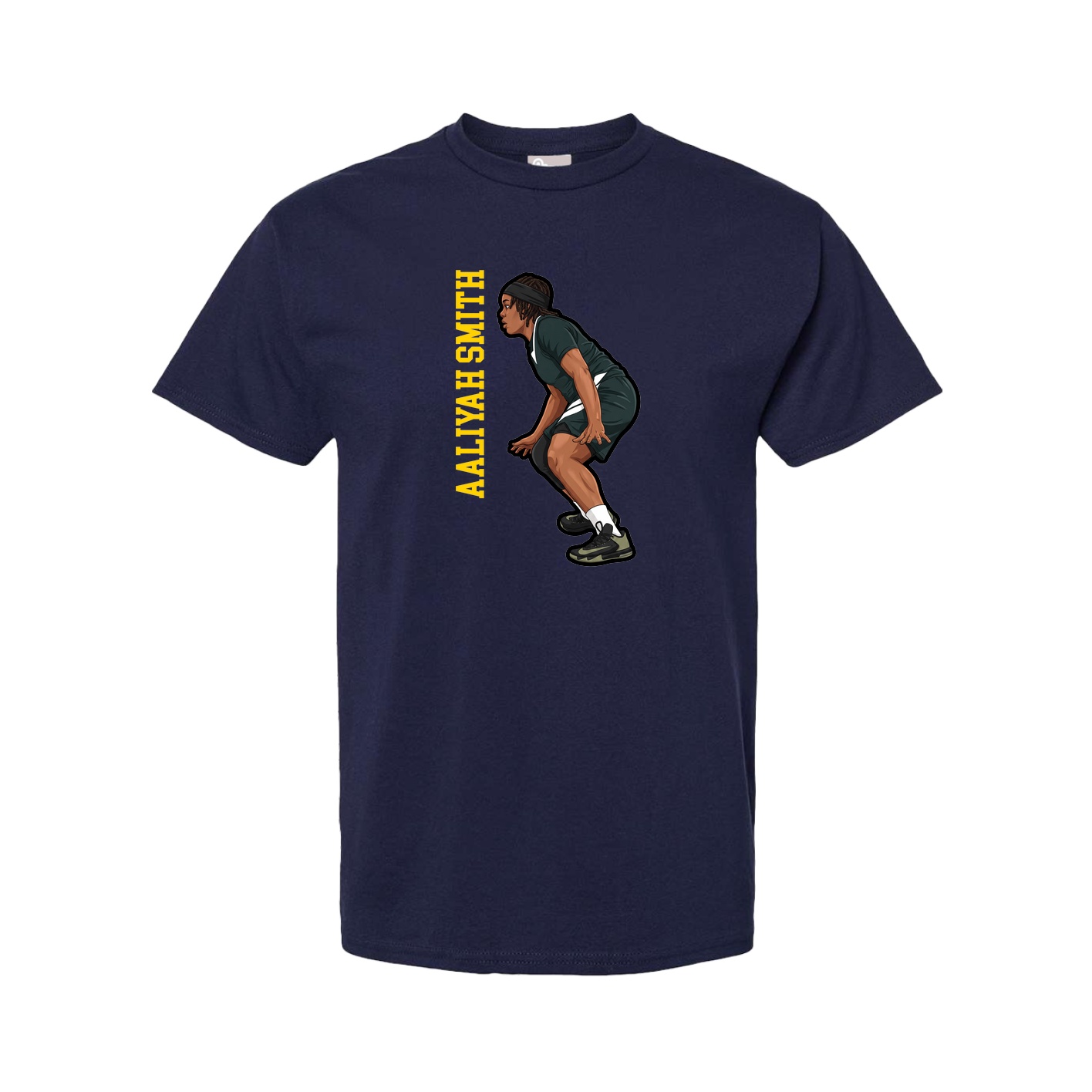 Tee — Name Vertical in Navy