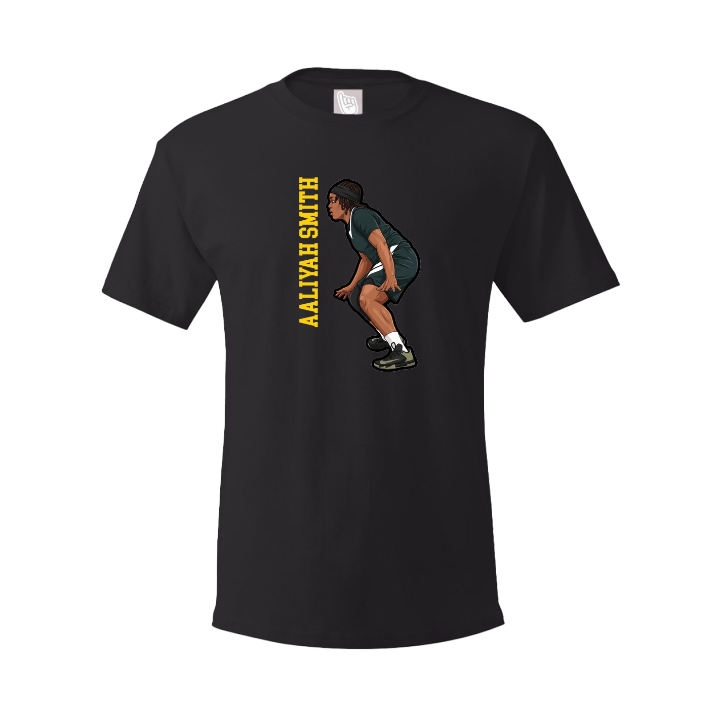 Youth Tee — Name Vertical in Black