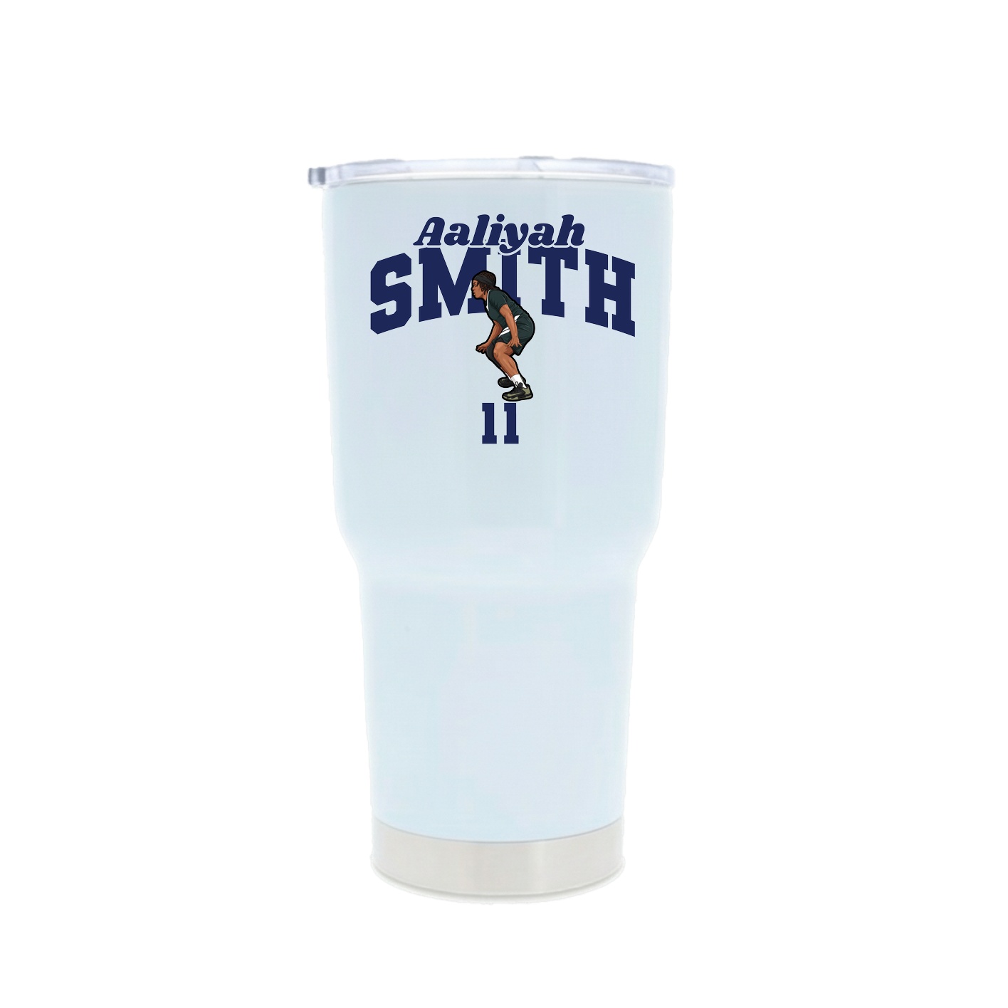 30oz Stainless Steel Tumbler — Signature Arch in White