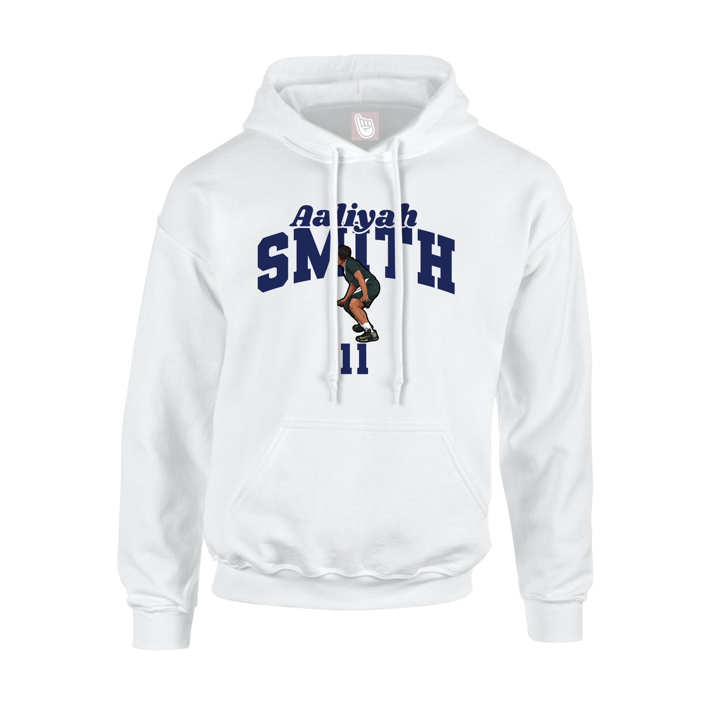 Hoodie — Signature Arch in White