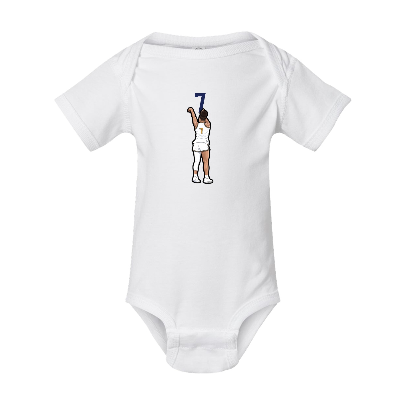 Baby Onesie — Number Top in White