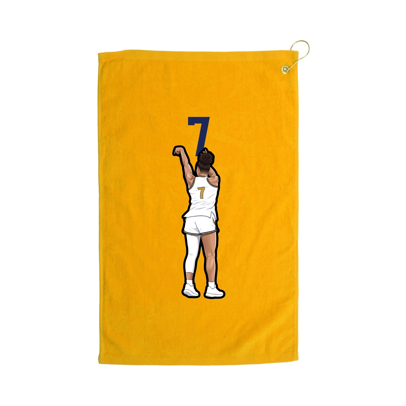 Golf Towel — Number Top in Gold