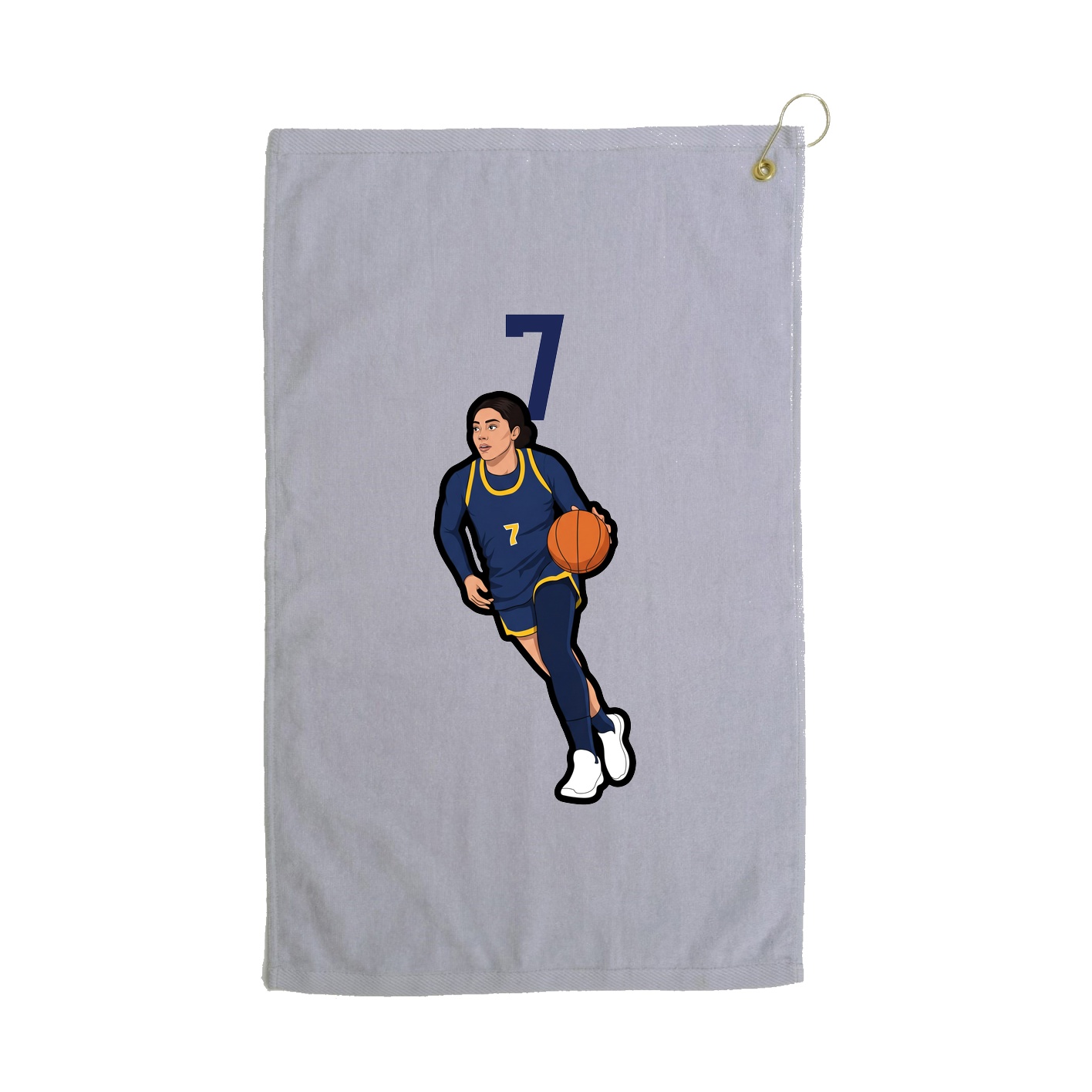 Golf Towel — Number Top in Grey