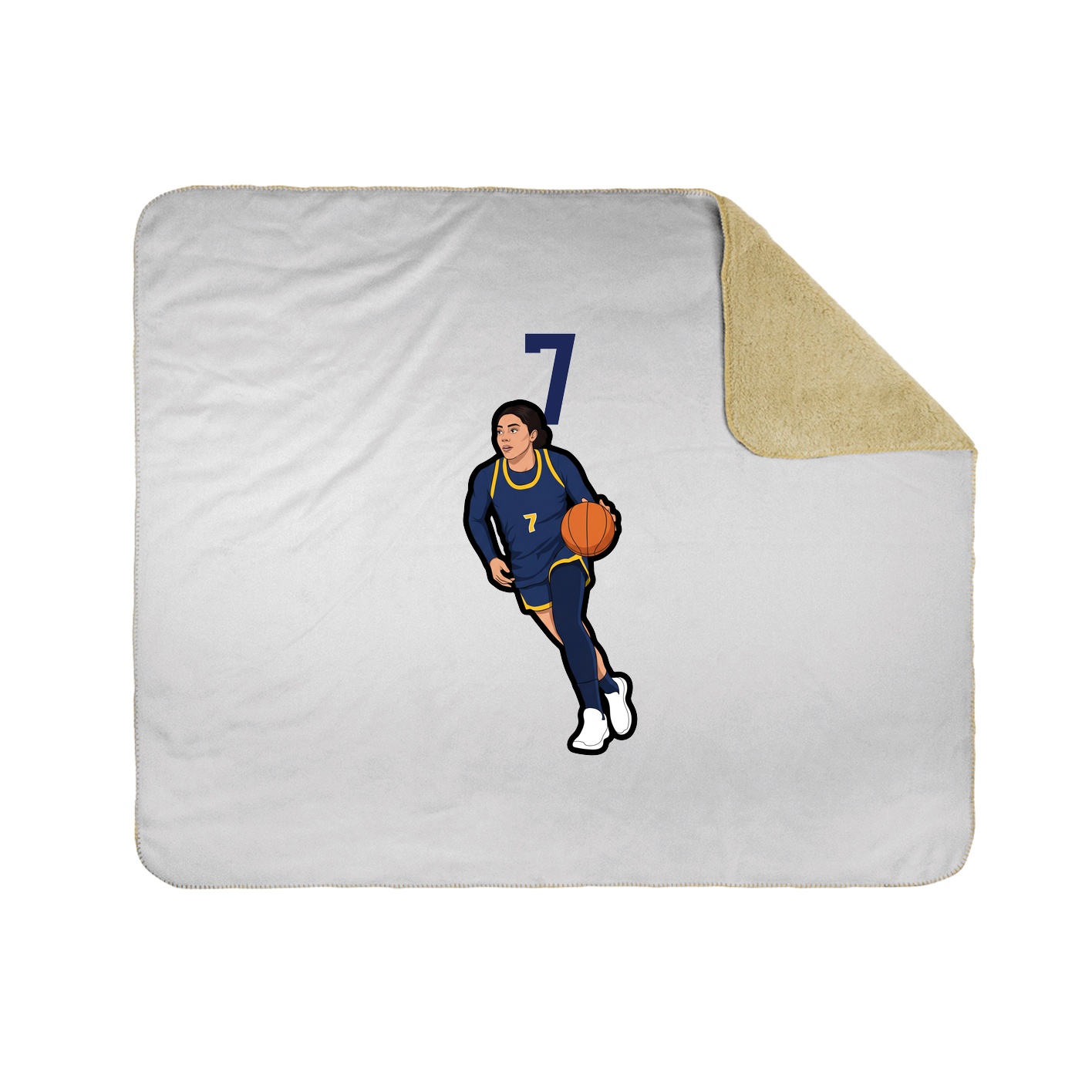 Throw Blanket — Number Top in White