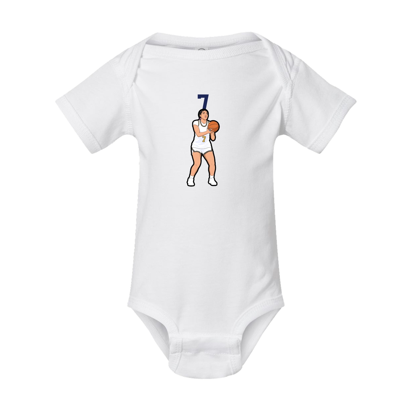 Baby Onesie — Number Top in White