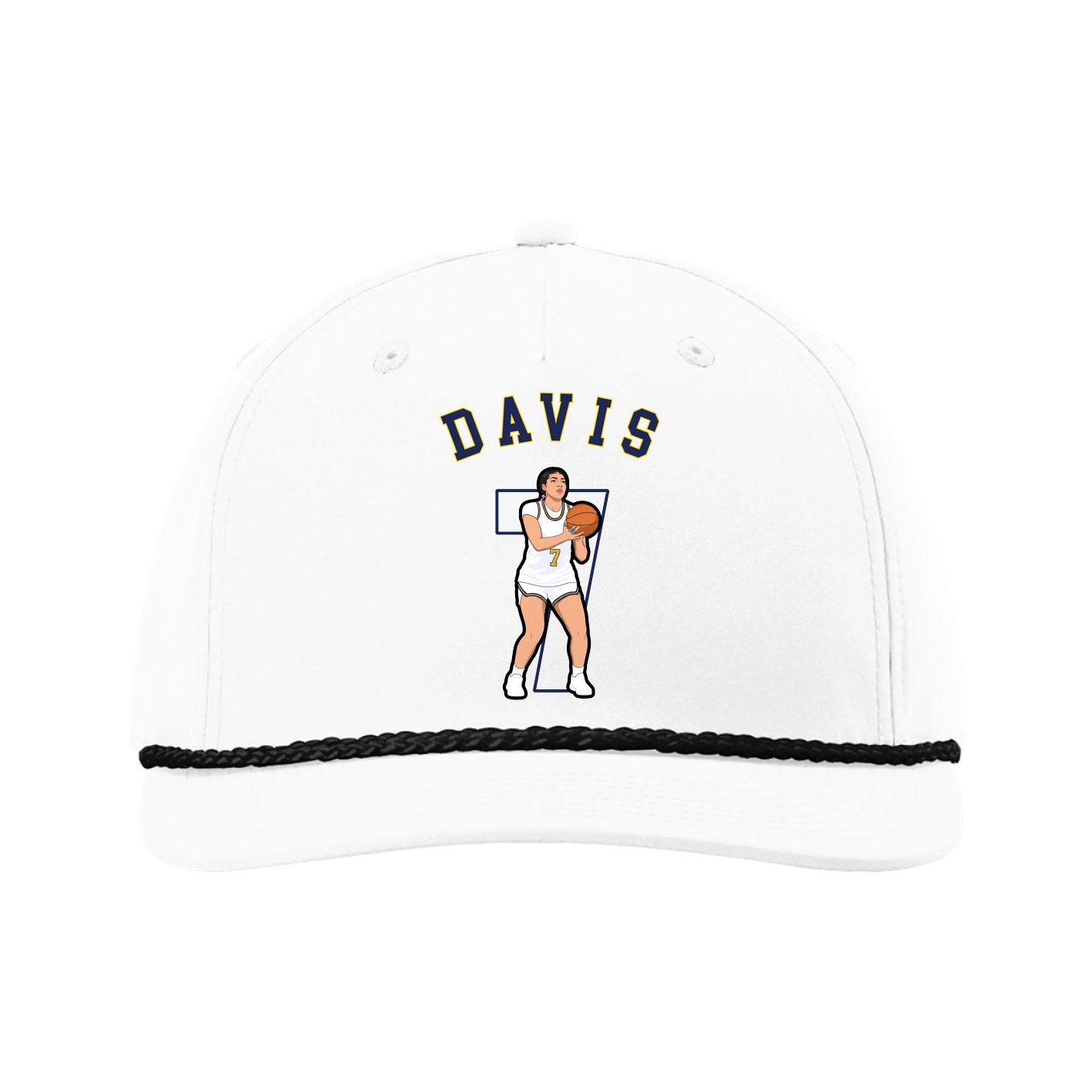 Five-Panel Classic Rope Cap — Shirsey Arch in White