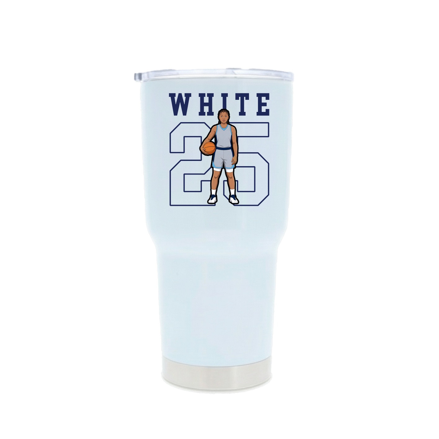 30oz Stainless Steel Tumbler — Shirsey in White