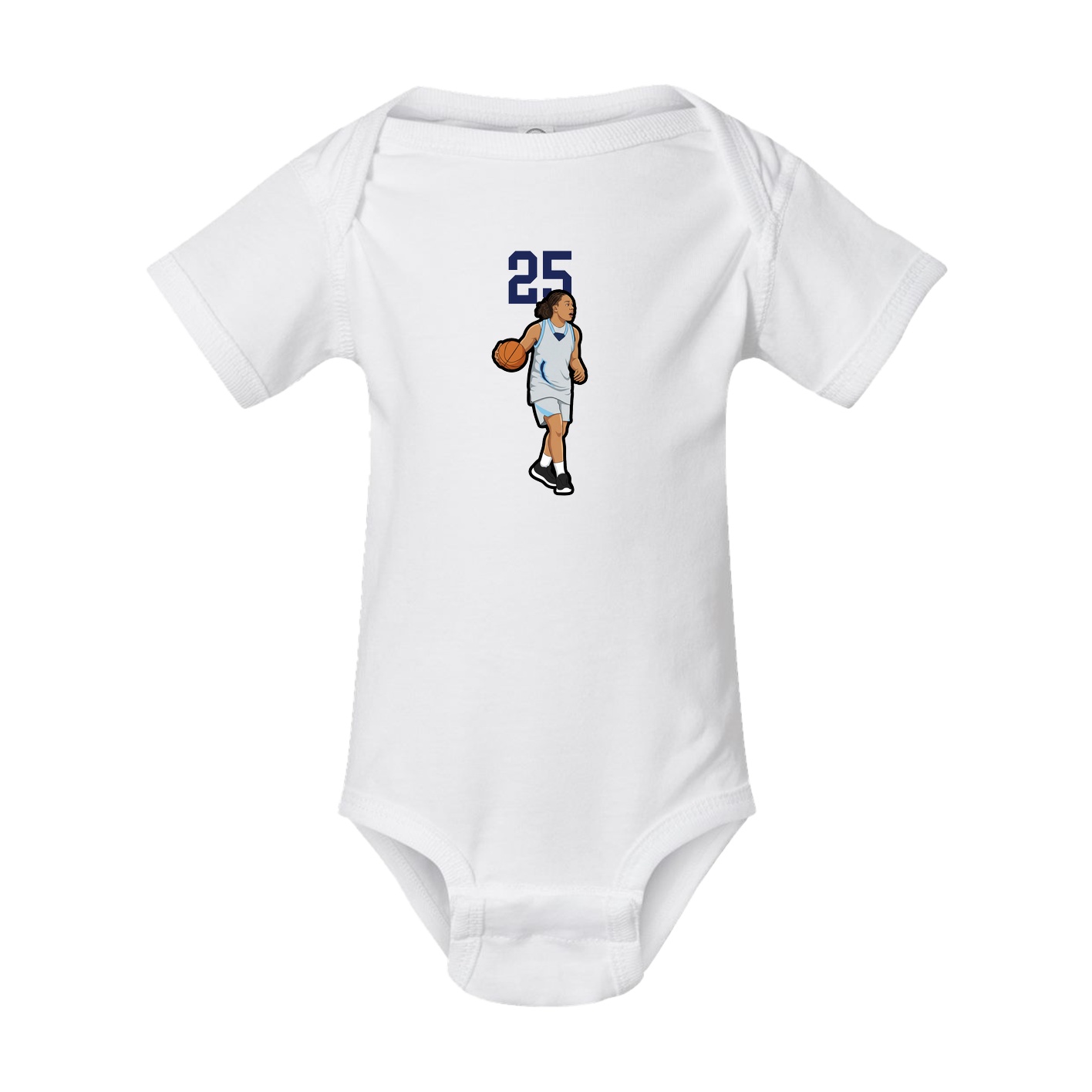 Baby Onesie — Number Top in White