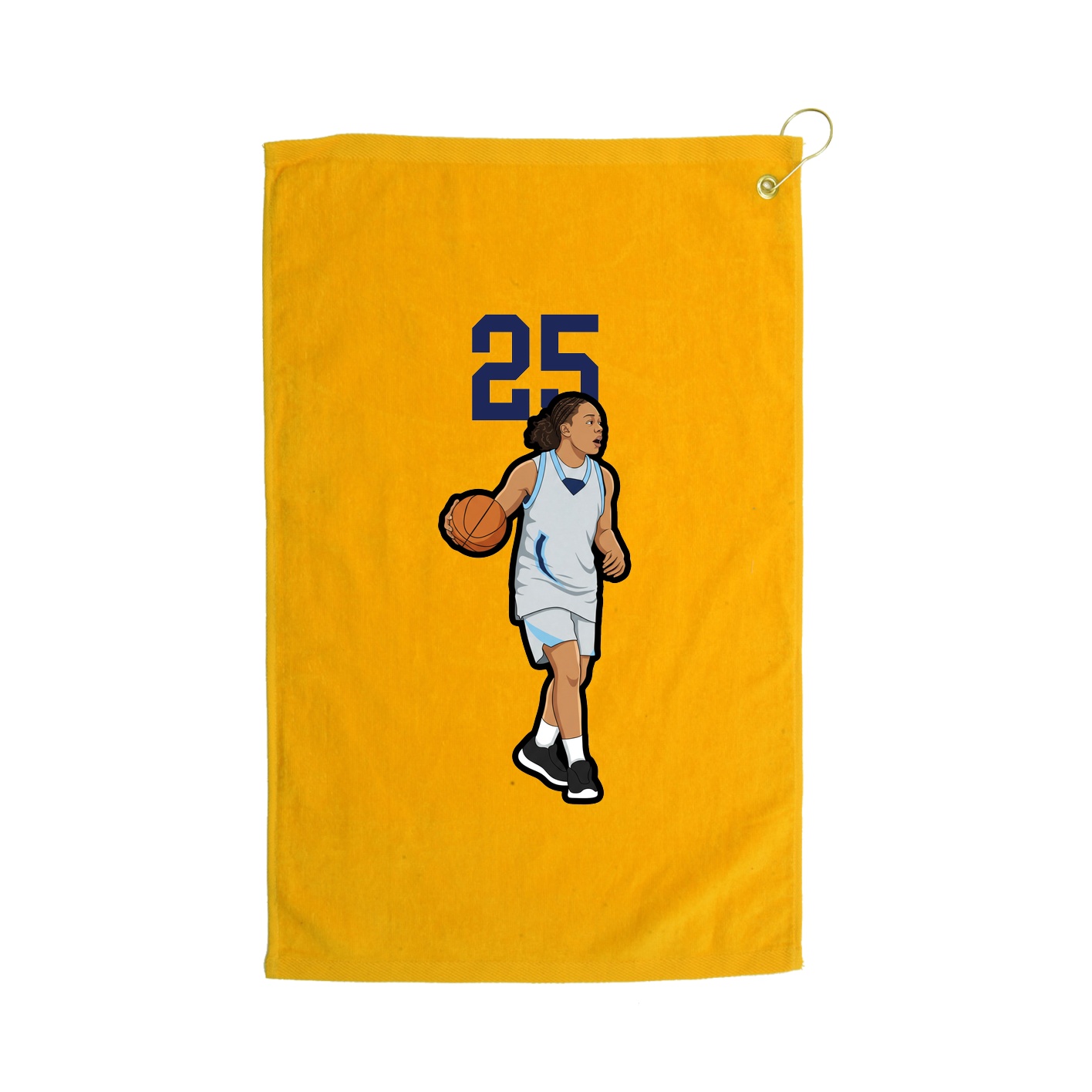 Golf Towel — Number Top in Gold