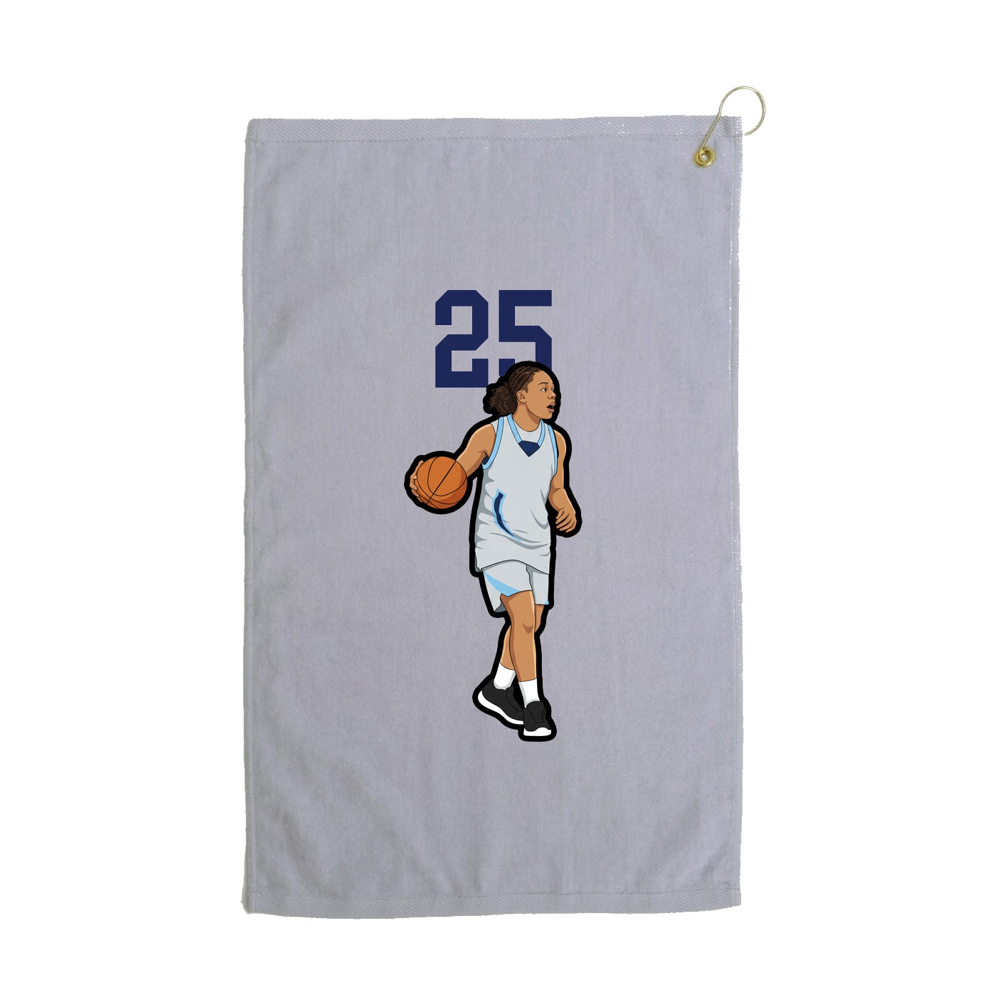 Golf Towel — Number Top in Grey