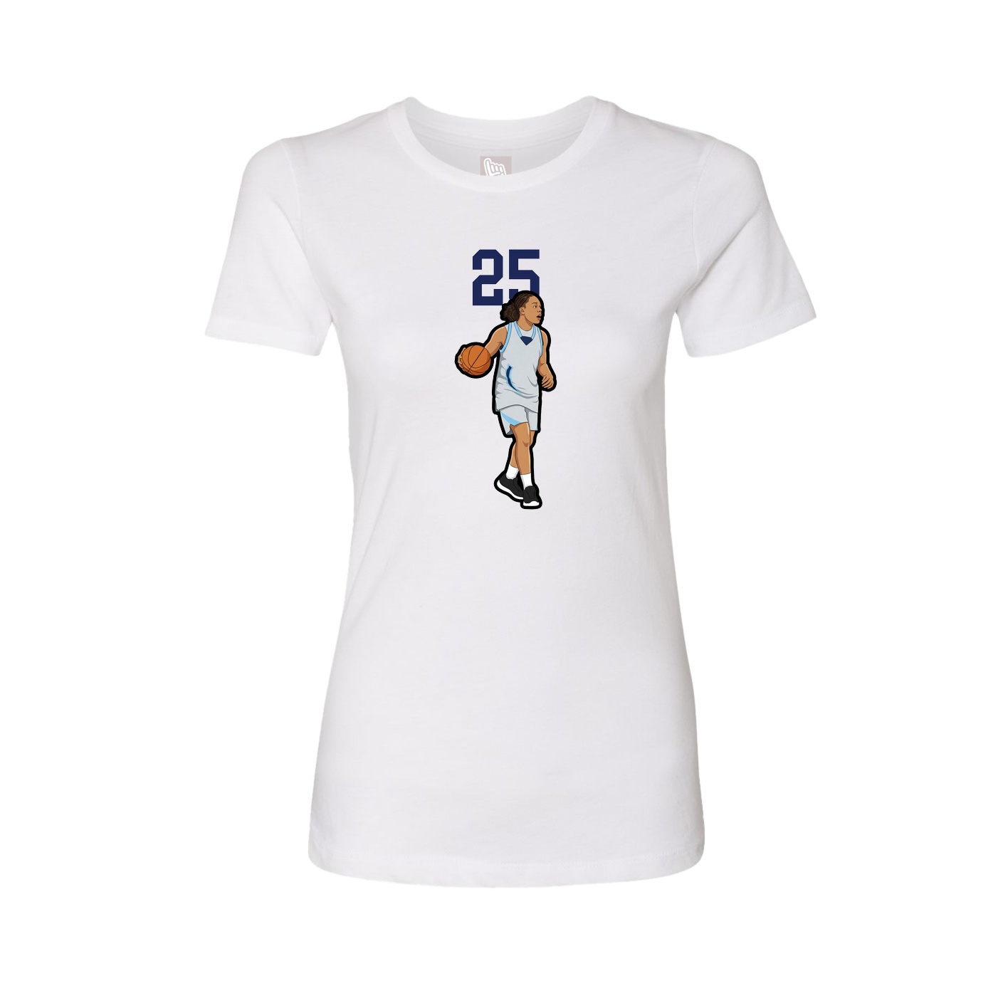 Womens Tee — Number Top in White