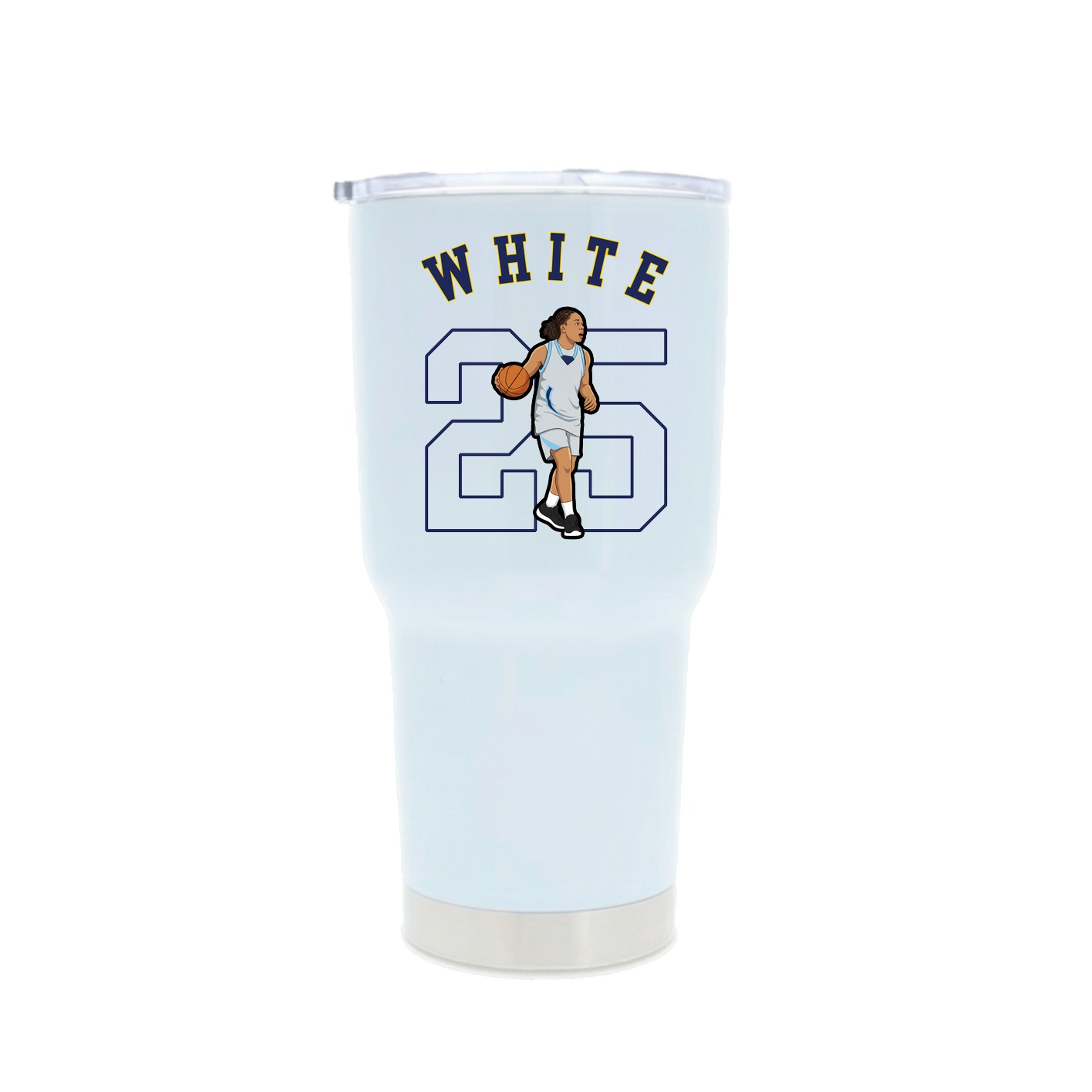 30oz Stainless Steel Tumbler — Shirsey Arch in White