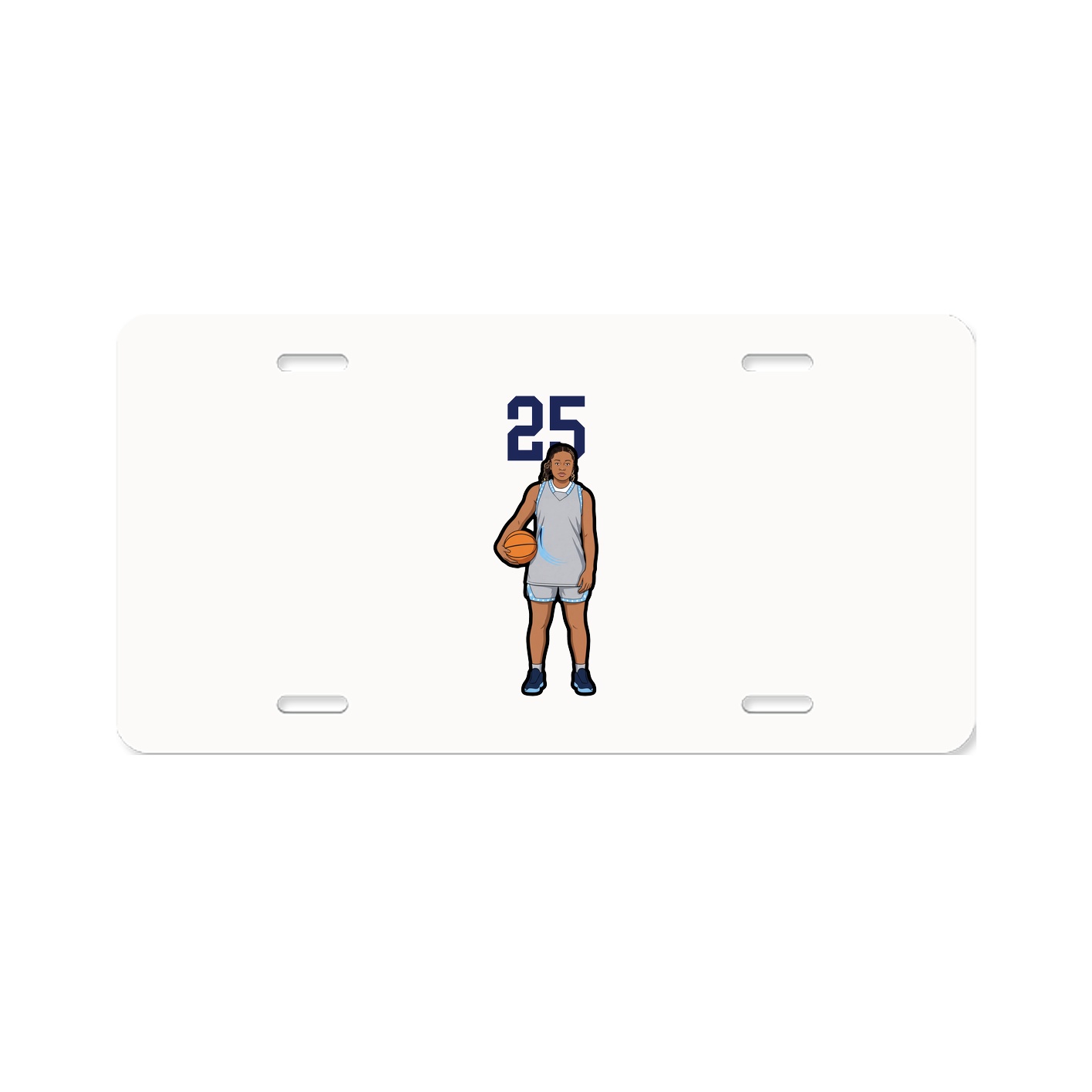License Plate — Number Top in Classic