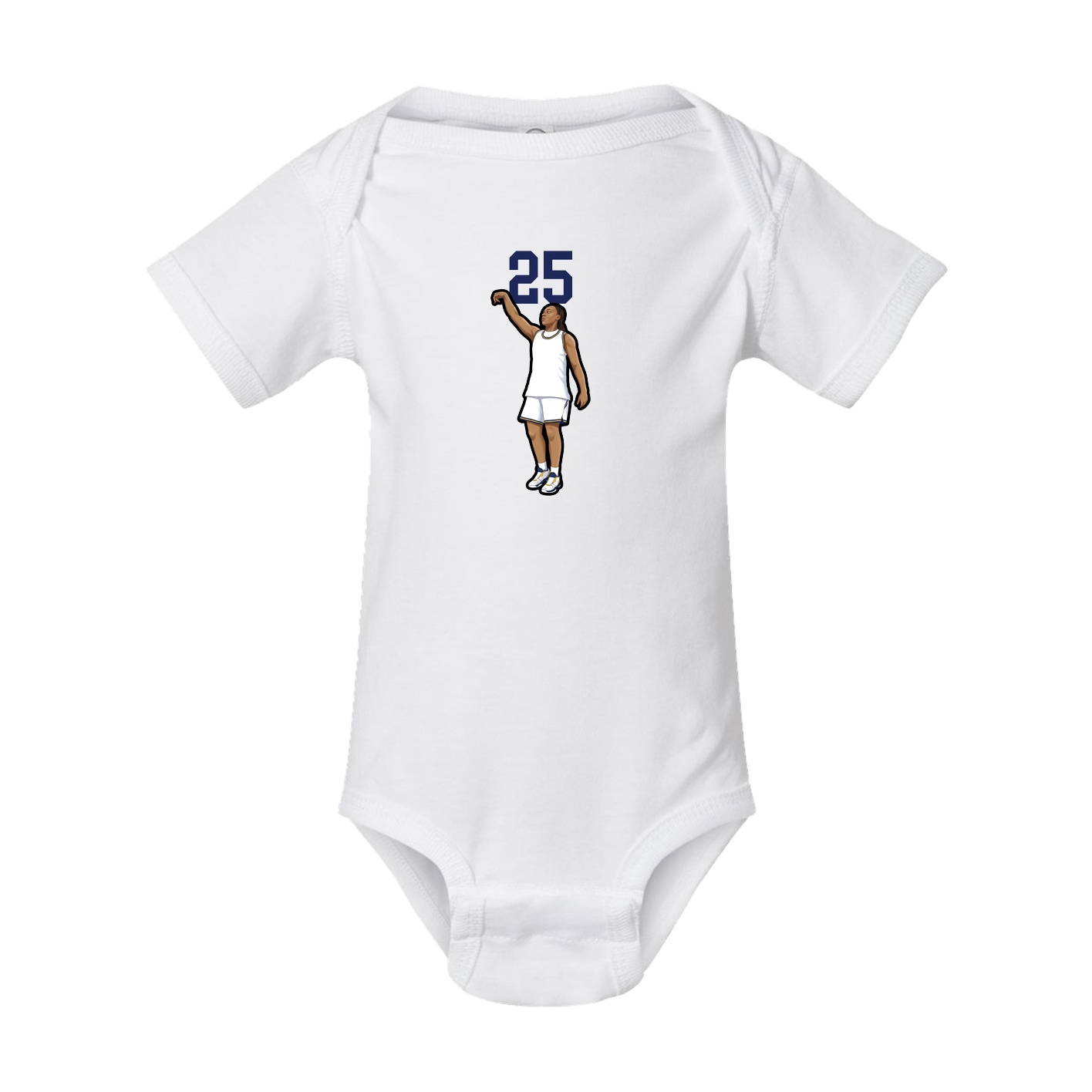 Baby Onesie — Number Top in White