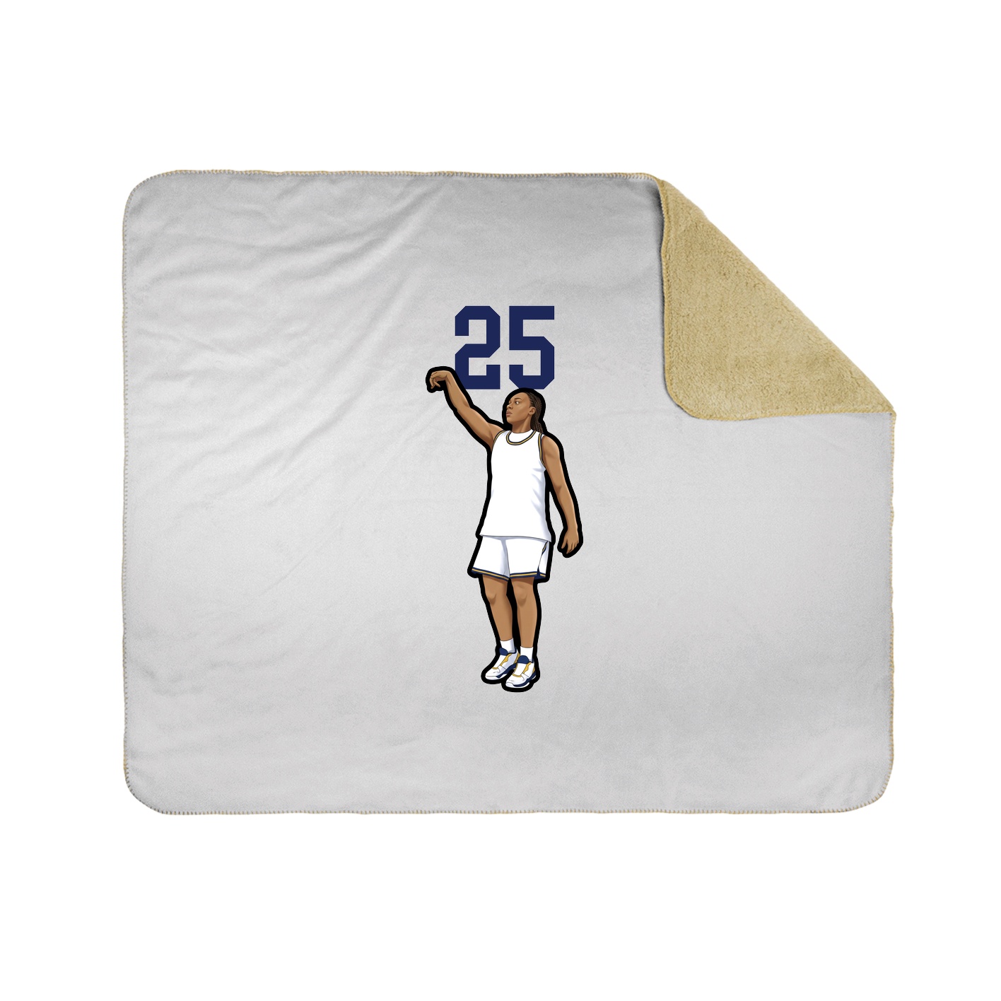 Throw Blanket — Number Top in White