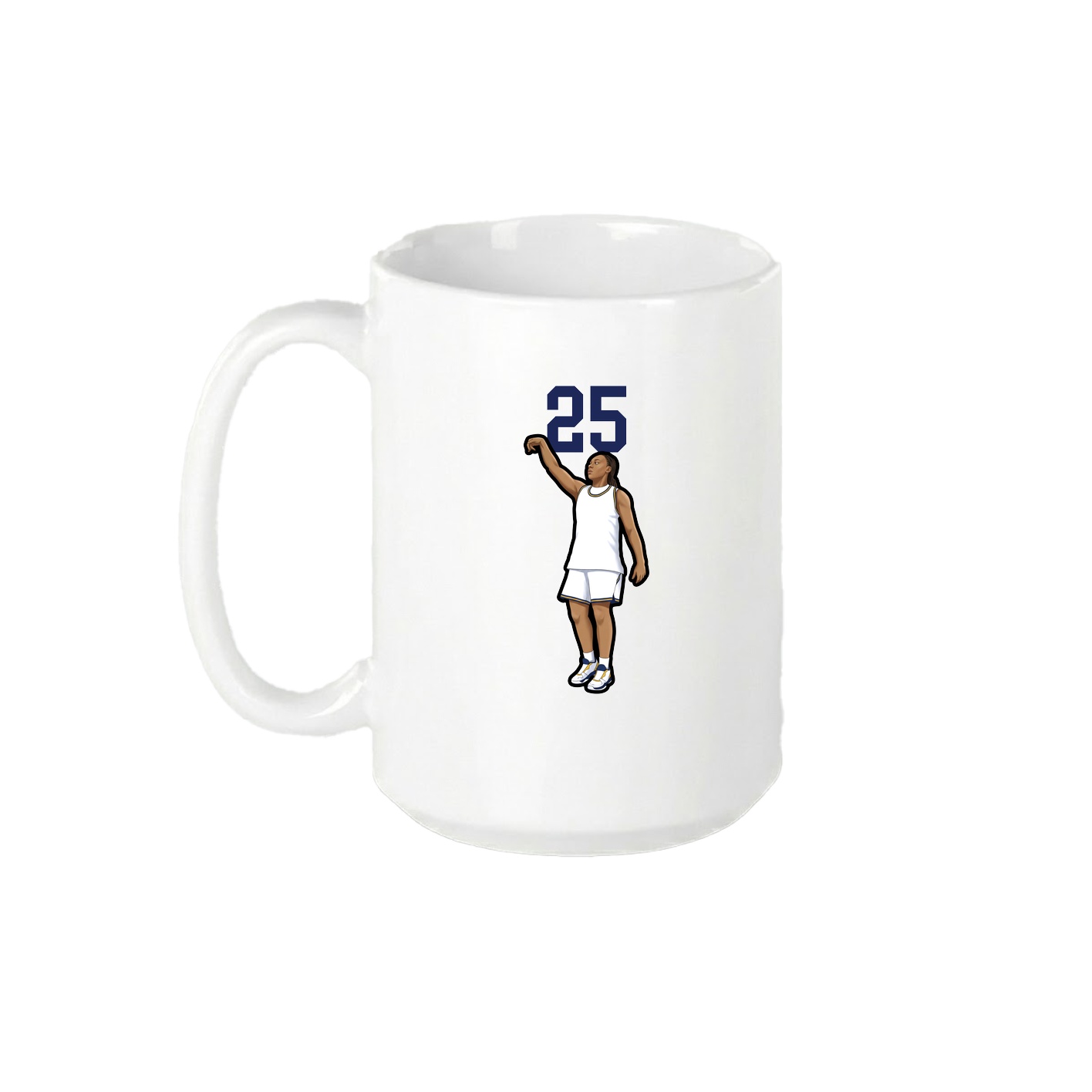15oz Coffee Mug — Number Top in White