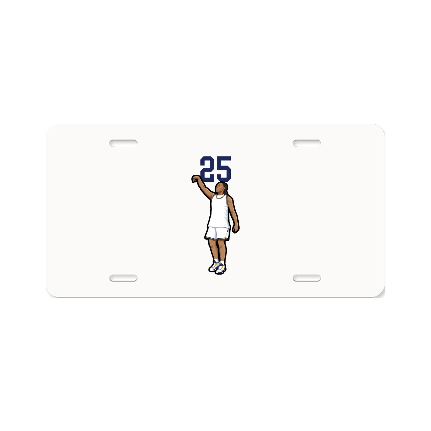 License Plate — Number Top in Classic