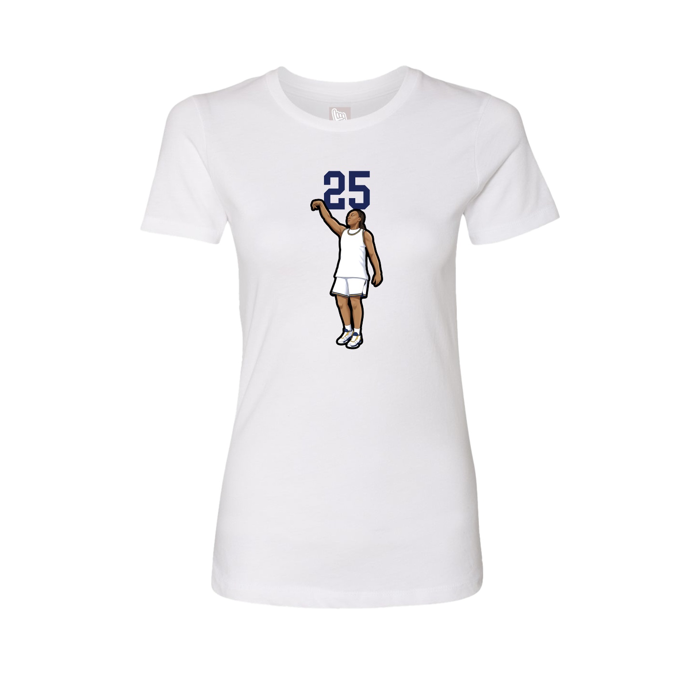 Womens Tee — Number Top in White