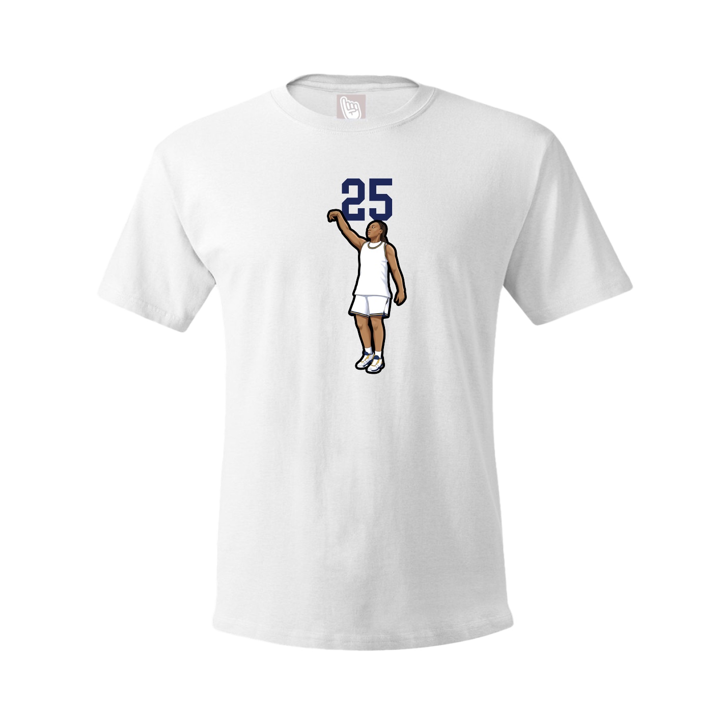 Youth Tee — Number Top in White