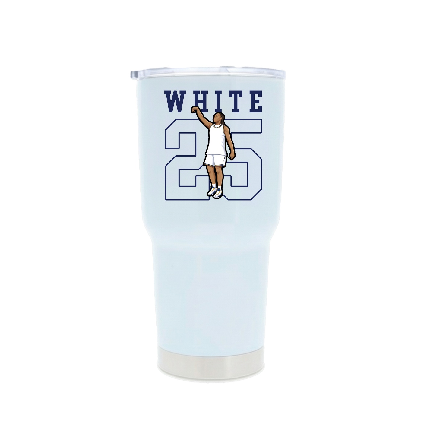 30oz Stainless Steel Tumbler — Shirsey in White
