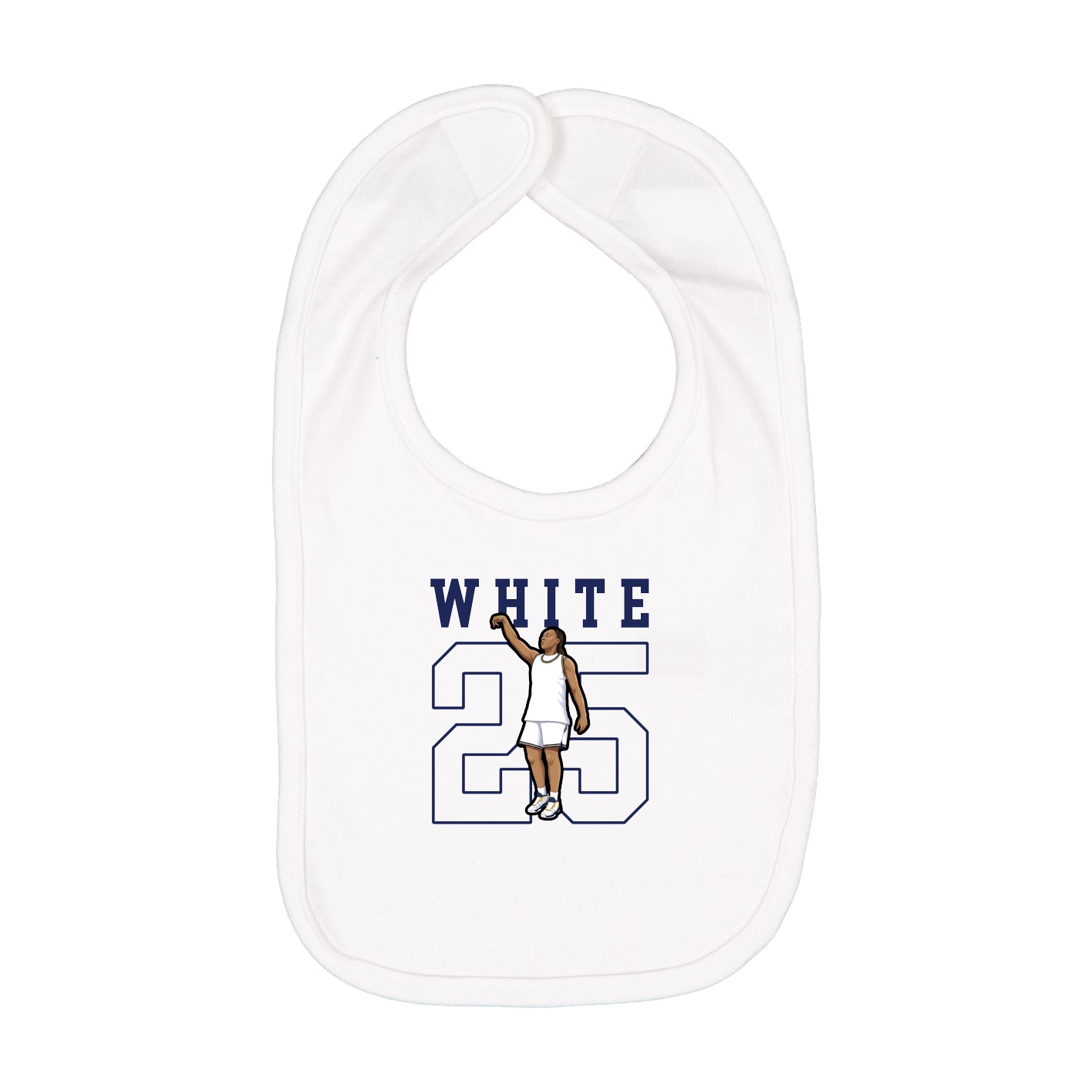 Infant Bib — Shirsey in White