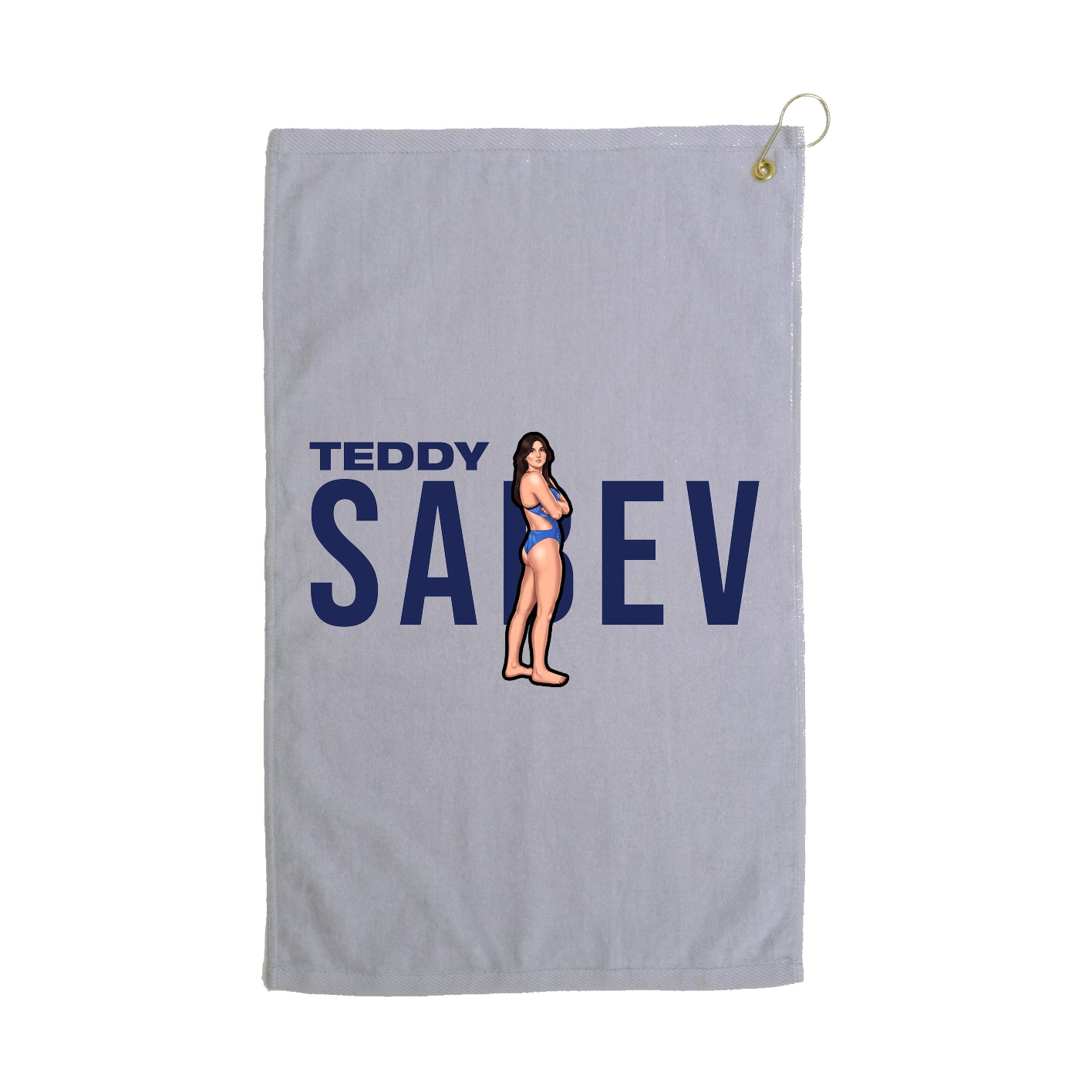 Golf Towel — Player Name in Grey
