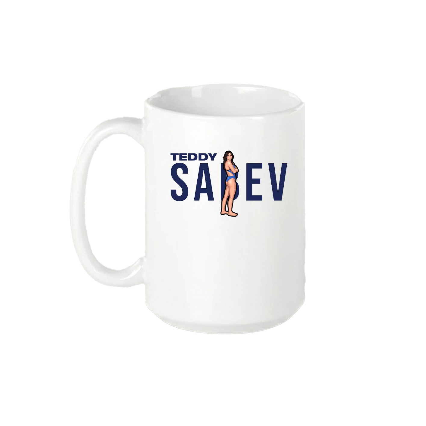 15oz Coffee Mug — Player Name in White