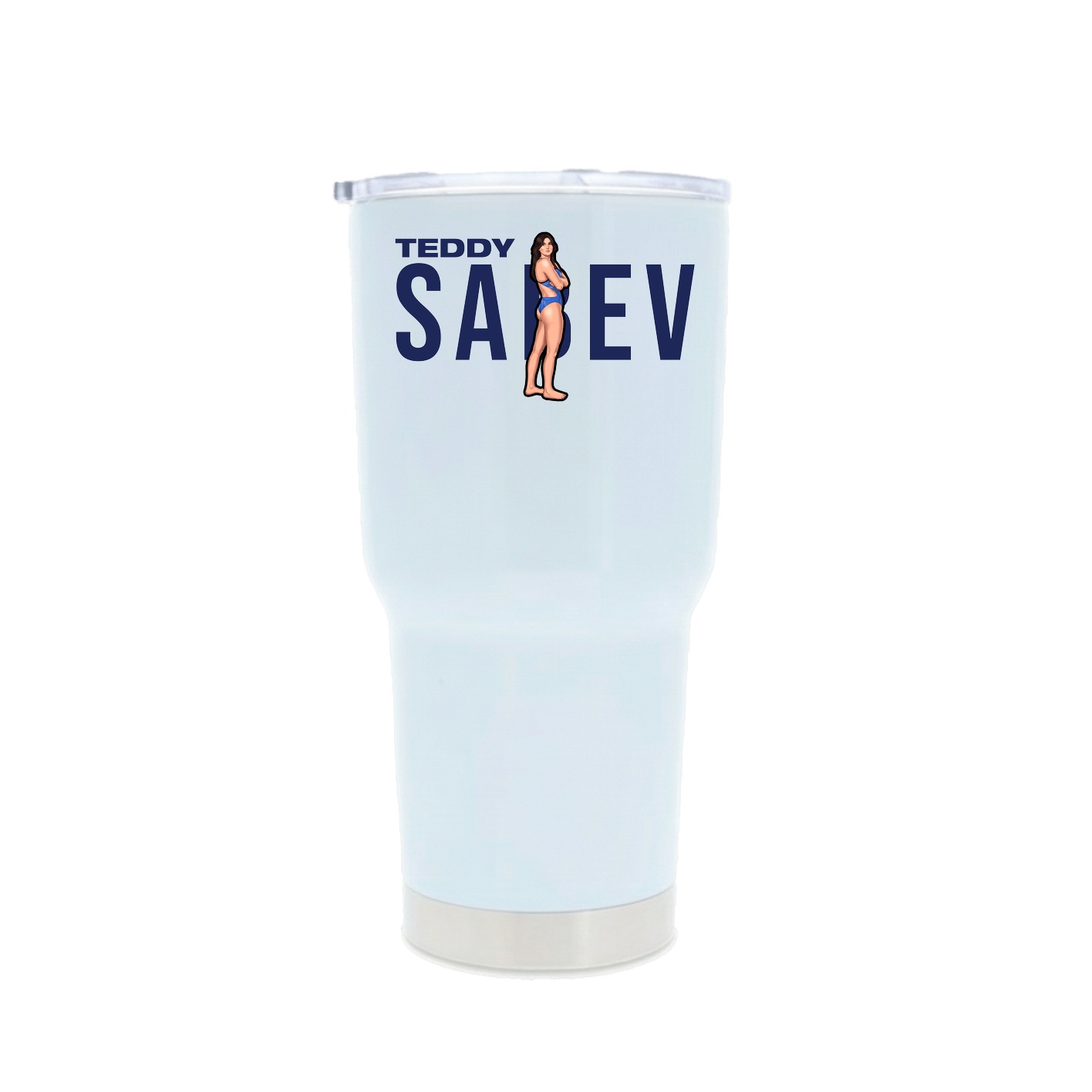 30oz Stainless Steel Tumbler — Player Name in White