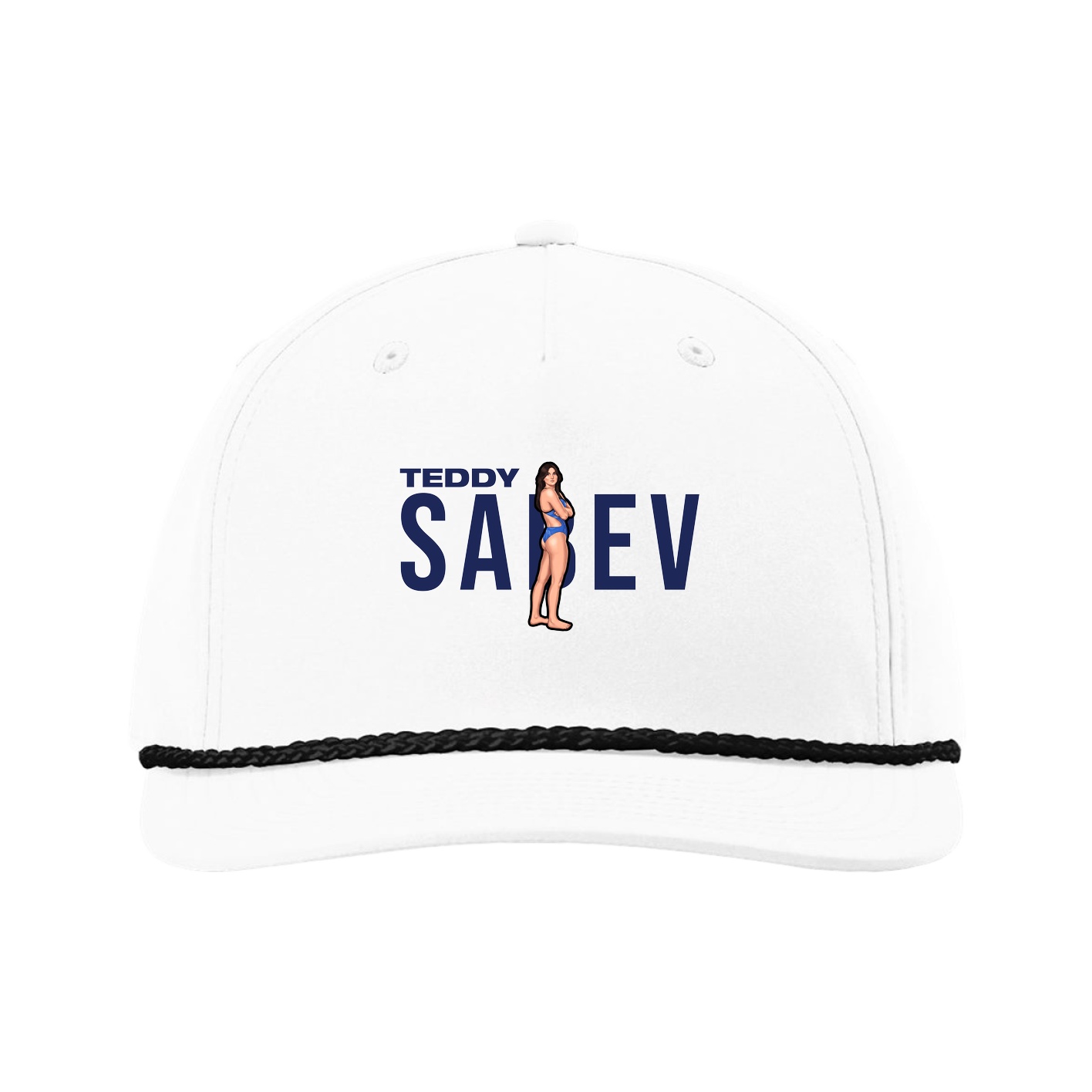 Five-Panel Classic Rope Cap — Player Name in White