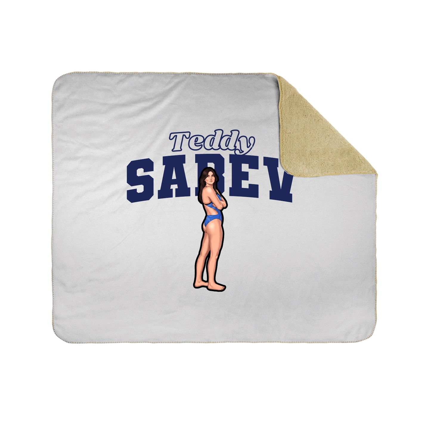 Throw Blanket — Name Arch in White