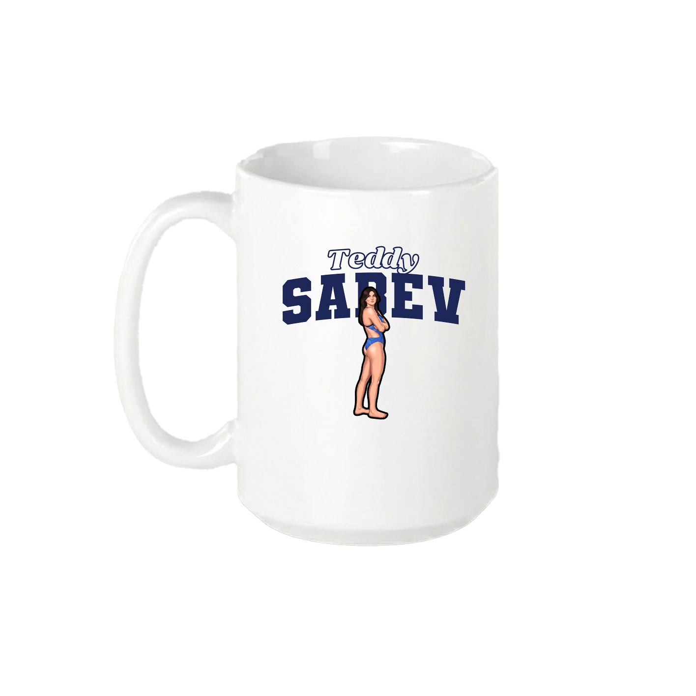 15oz Coffee Mug — Name Arch in White