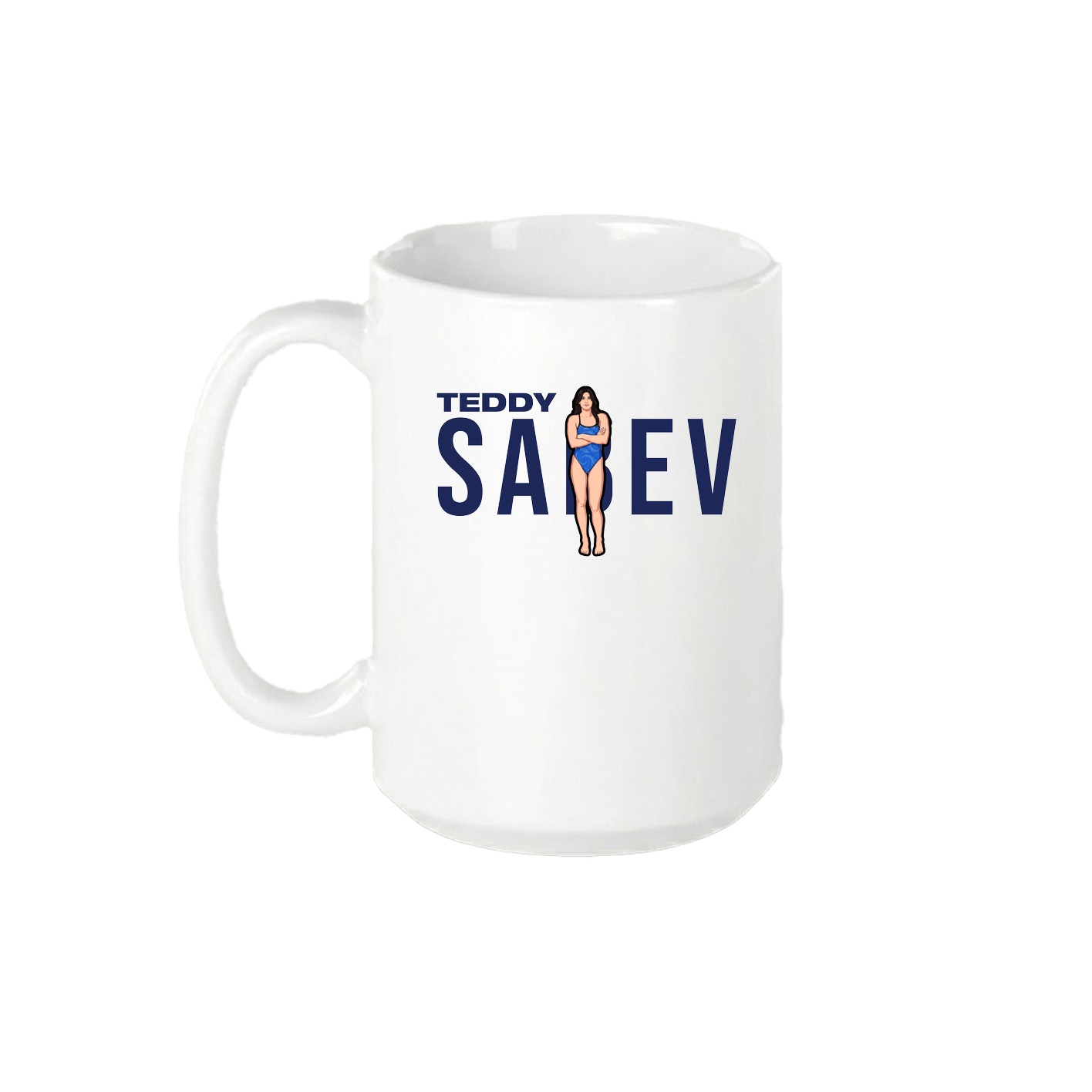 15oz Coffee Mug — Player Name in White