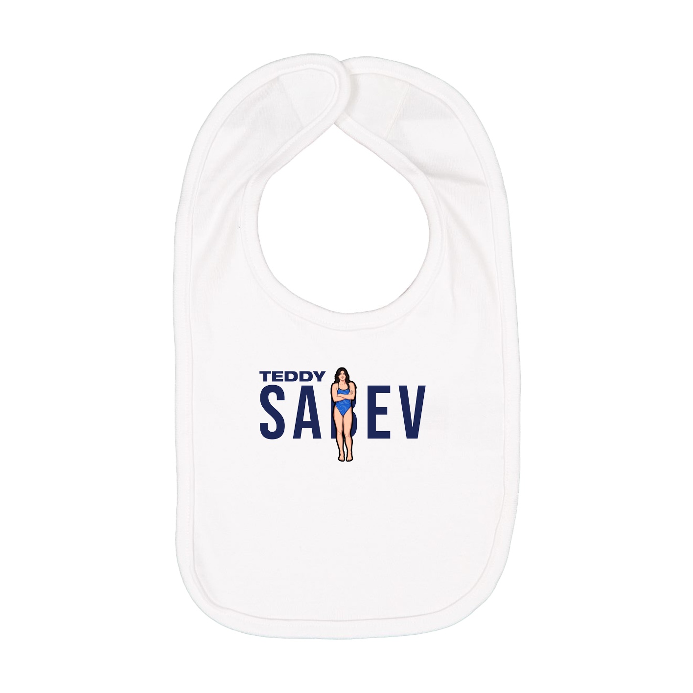 Infant Bib — Player Name in White