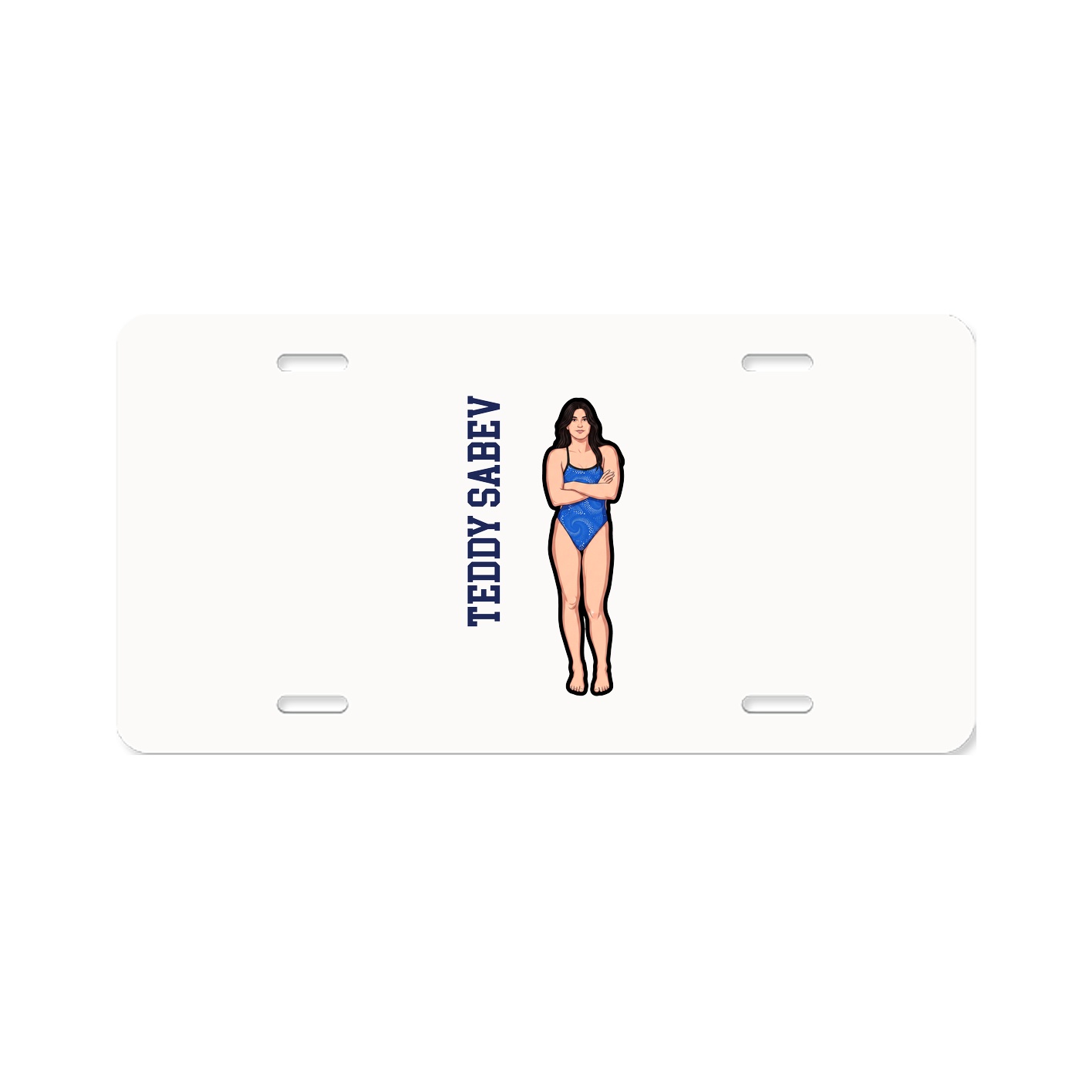 License Plate — Name Vertical in Classic