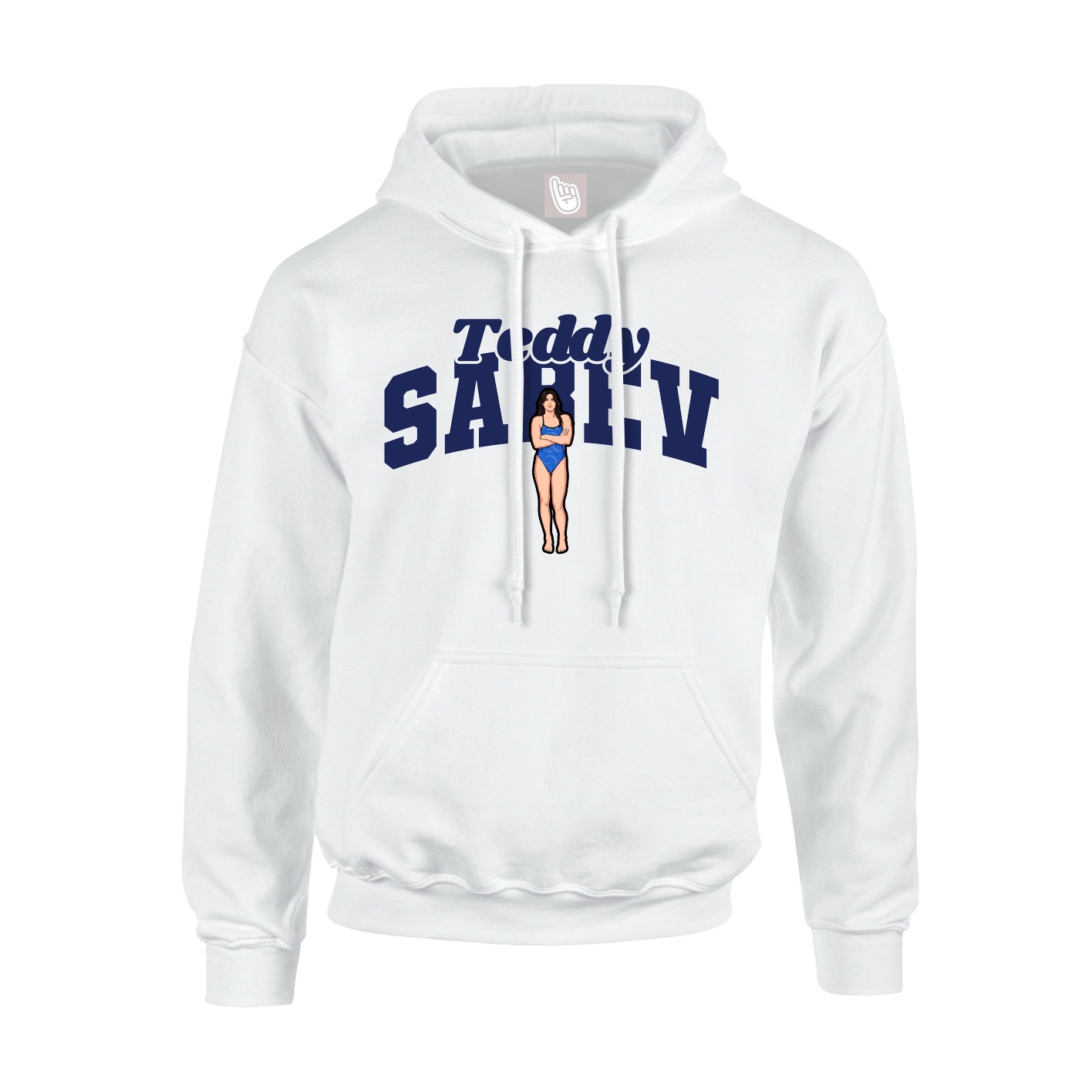 Youth Hoodie — Signature Arch in White