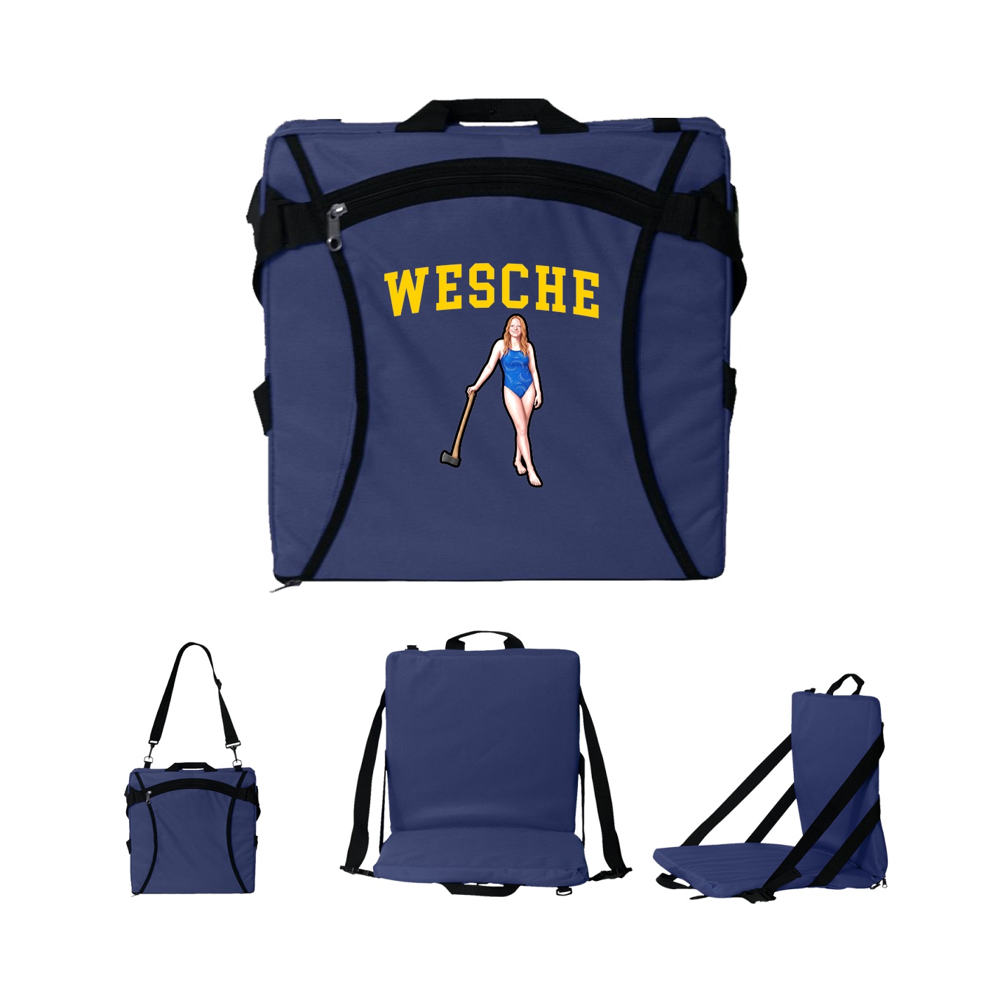 Folding Stadium Seat — Shirsey in Navy