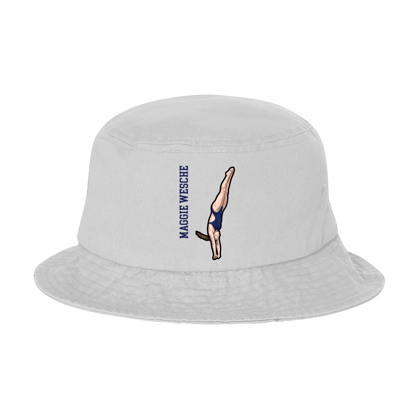 Bucket Cap — Name Vertical in White