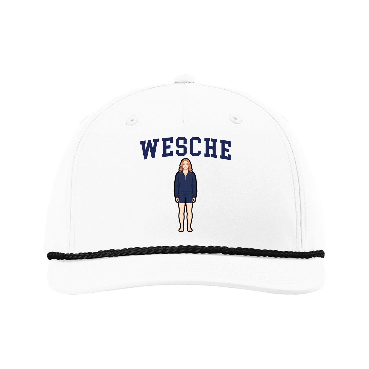 Five-Panel Classic Rope Cap — Shirsey in White