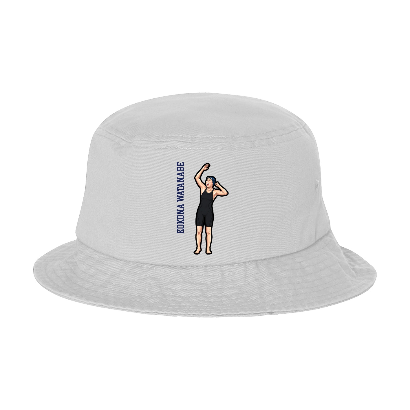 Bucket Cap — Name Vertical in White