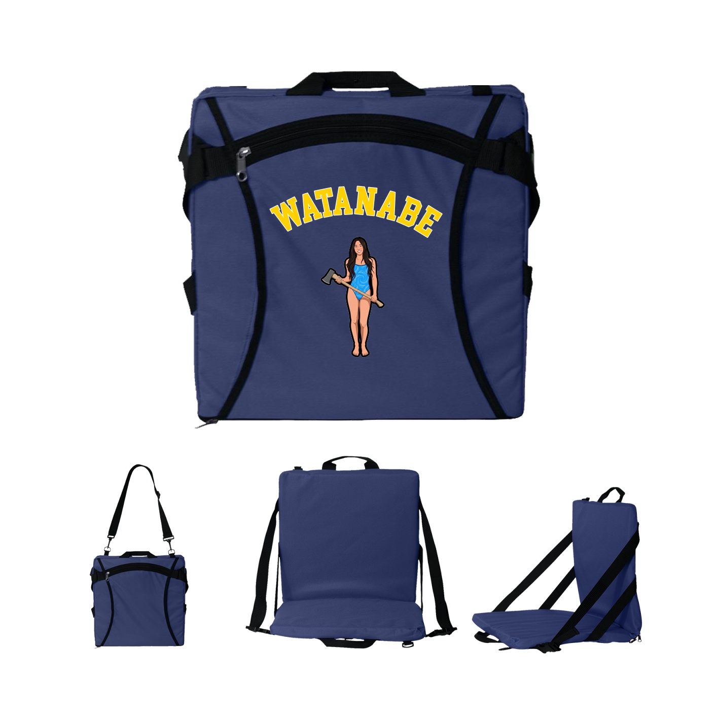 Folding Stadium Seat — Shirsey Arch in Navy