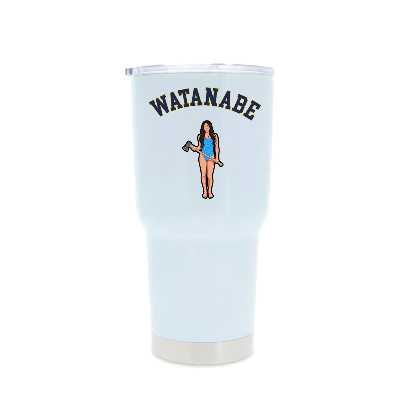 30oz Stainless Steel Tumbler — Shirsey Arch in White