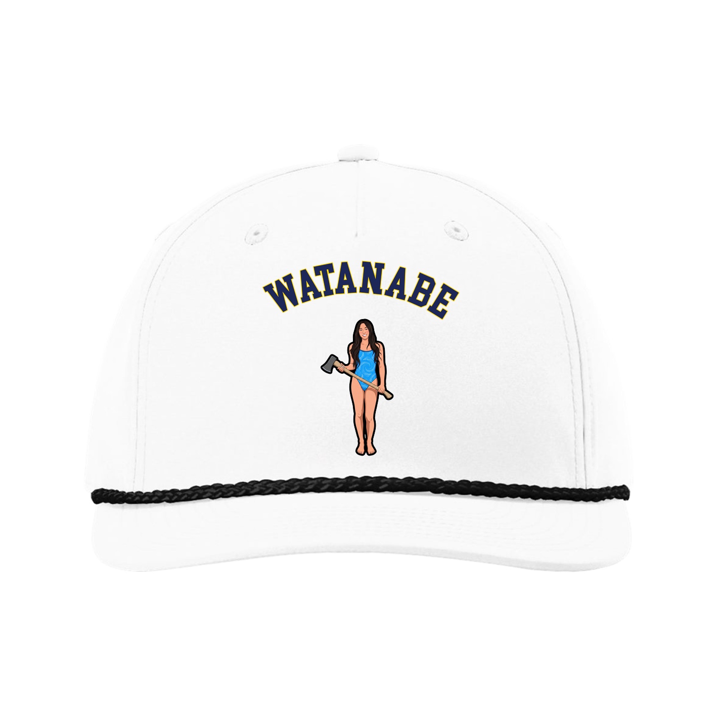 Five-Panel Classic Rope Cap — Shirsey Arch in White