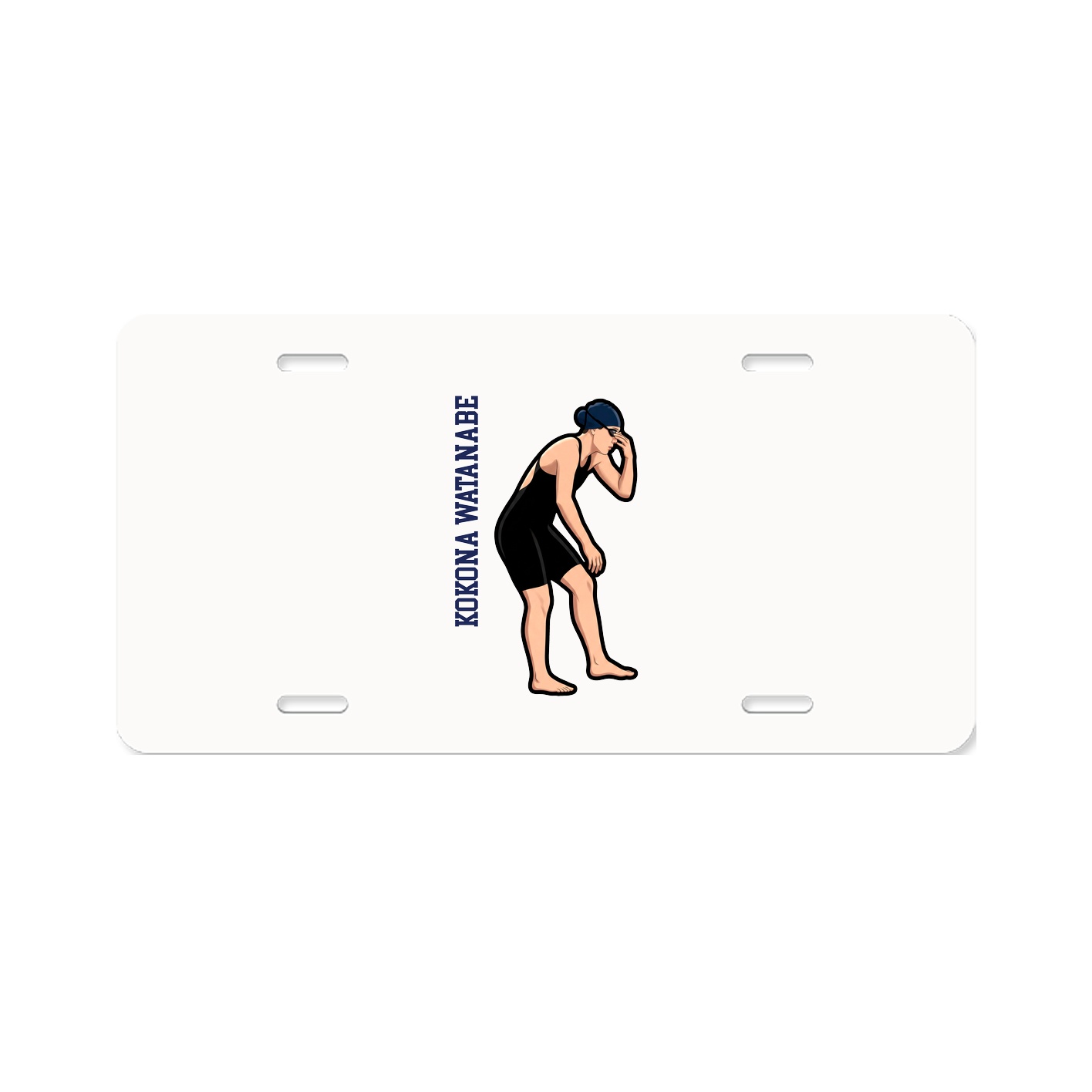 License Plate — Name Vertical in Classic