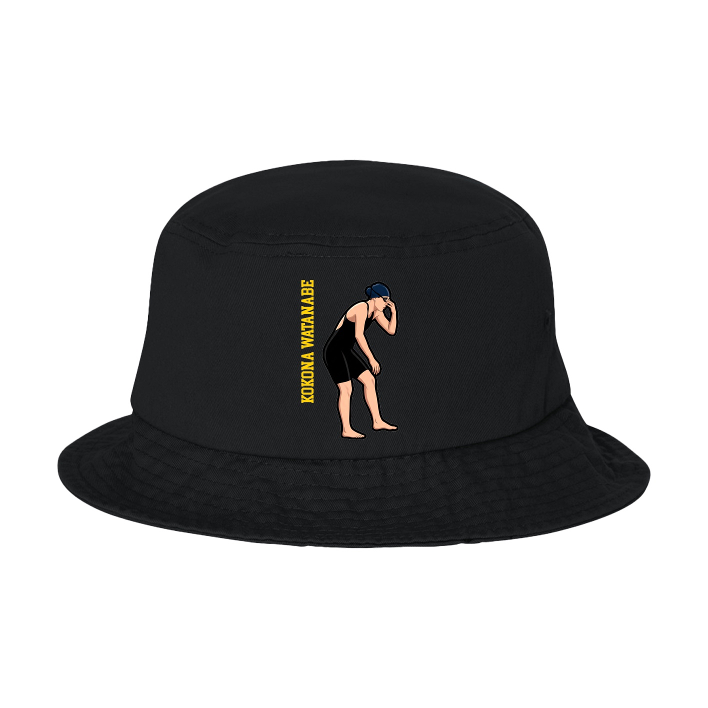 Bucket Cap — Name Vertical in Black
