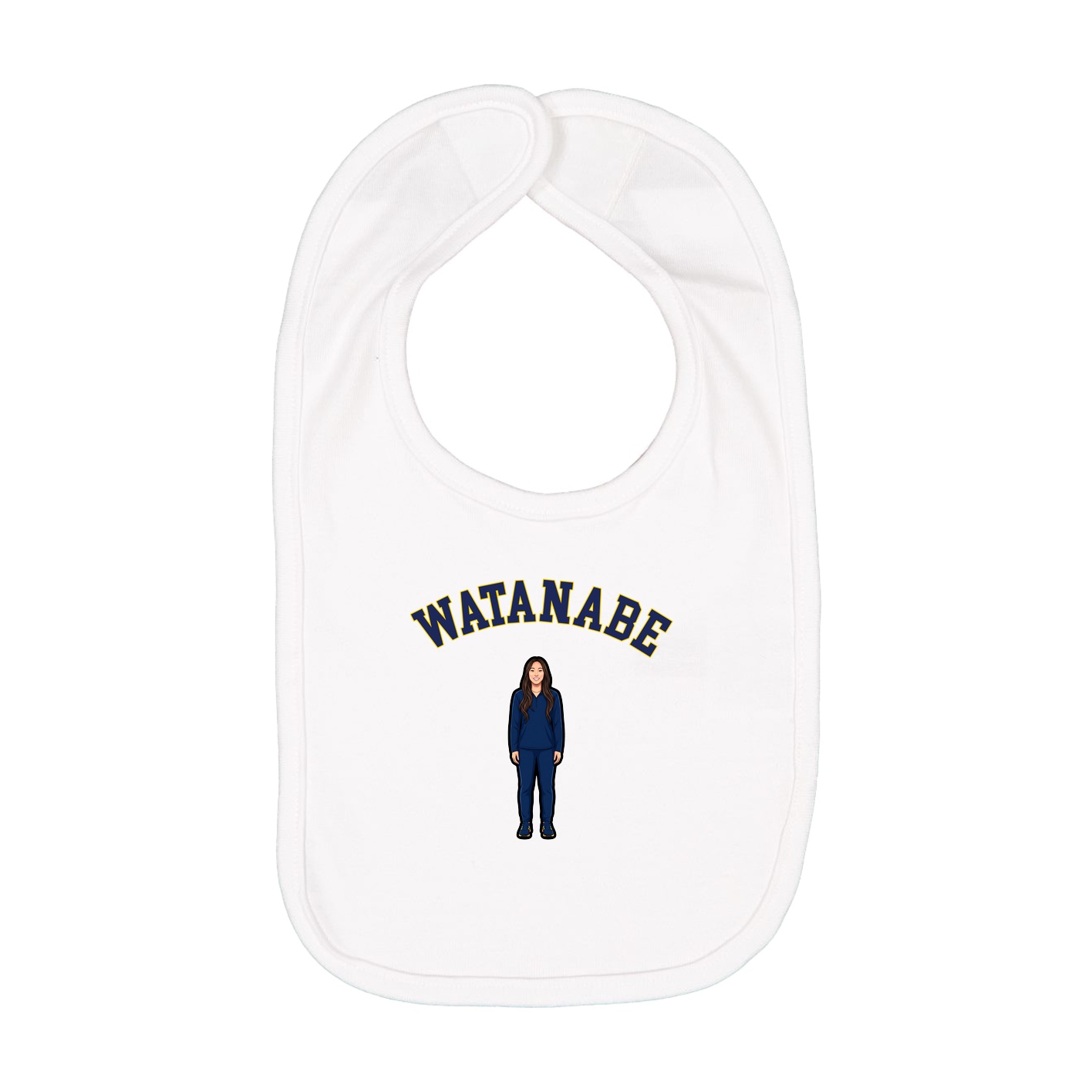Infant Bib — Shirsey Arch in White