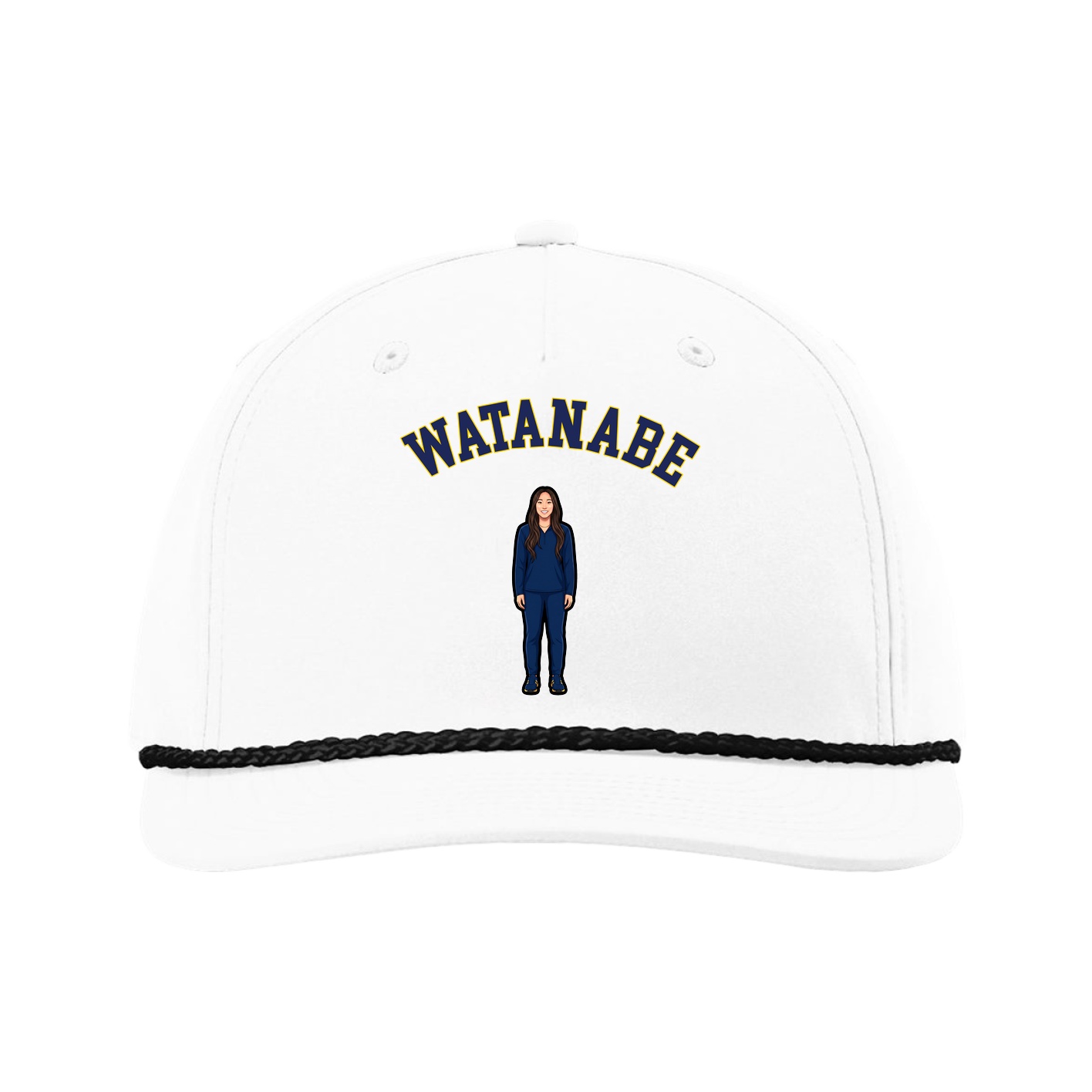 Five-Panel Classic Rope Cap — Shirsey Arch in White
