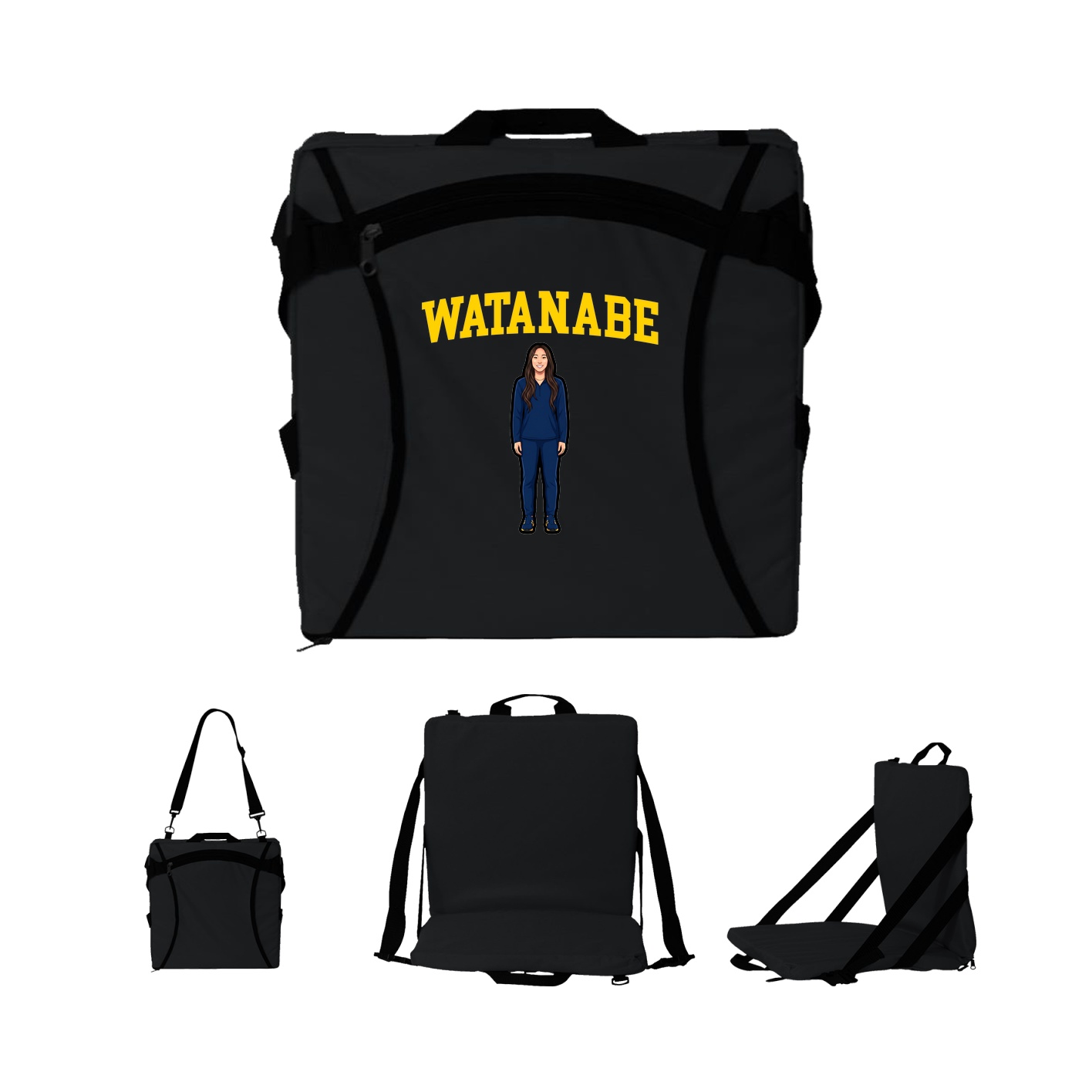 Folding Stadium Seat — Shirsey in Black